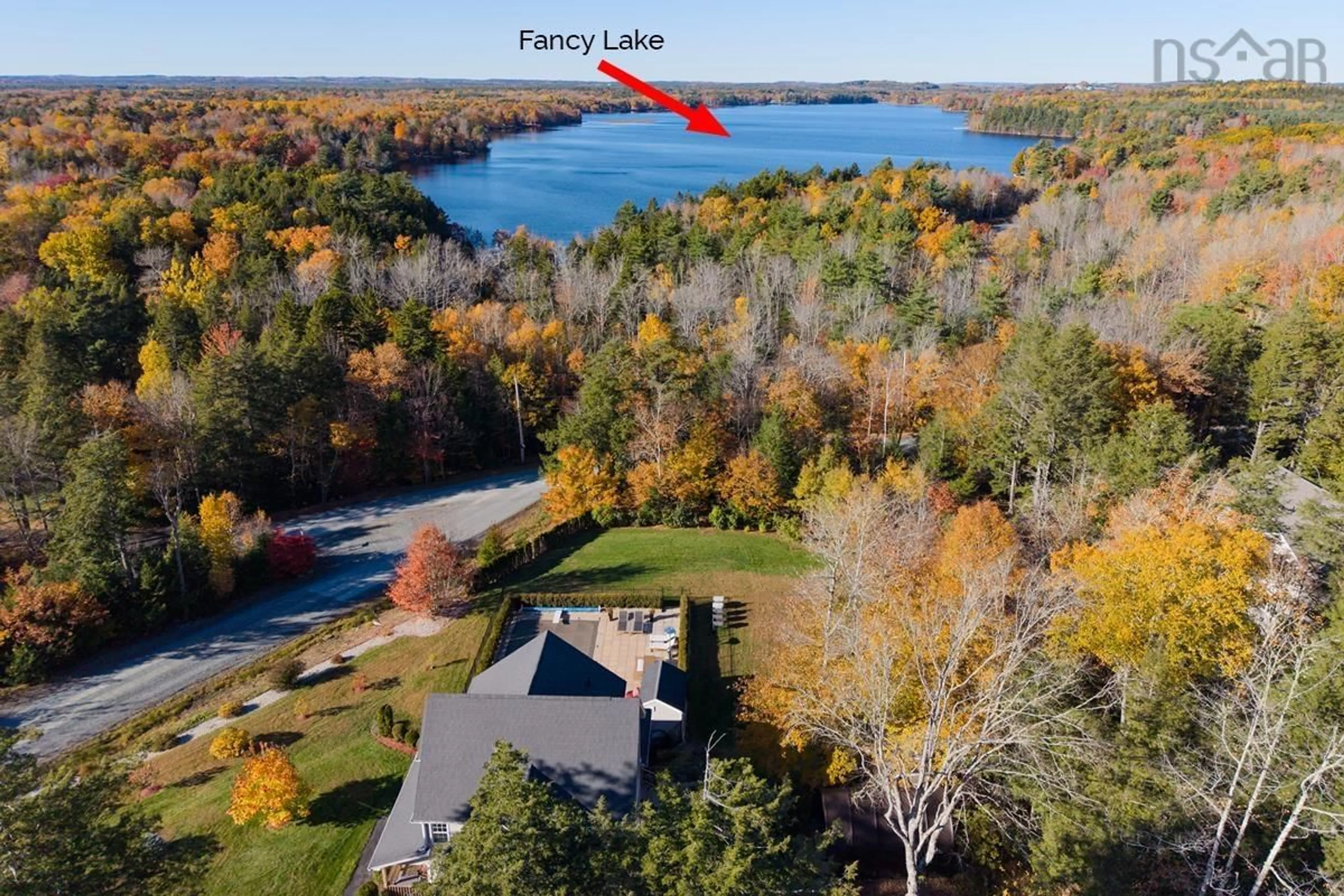 A pic from outside/outdoor area/front of a property/back of a property/a pic from drone, water/lake/river/ocean view for 11 Forestridge Dr, Conquerall Mills Nova Scotia B4V 2W3