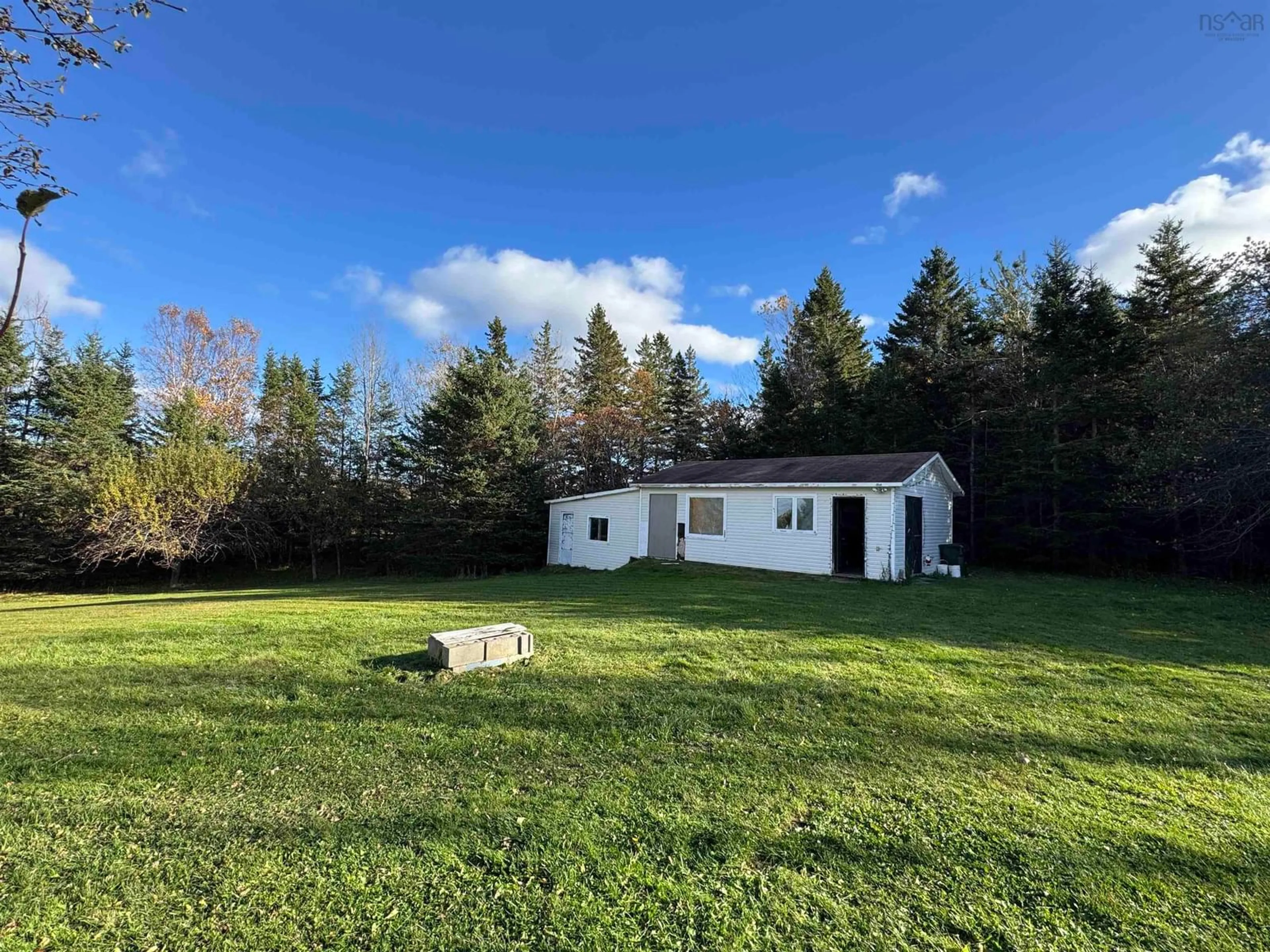 A pic from outside/outdoor area/front of a property/back of a property/a pic from drone, unknown for 42 King Grove Rd, Millville Nova Scotia B1Y 2E3