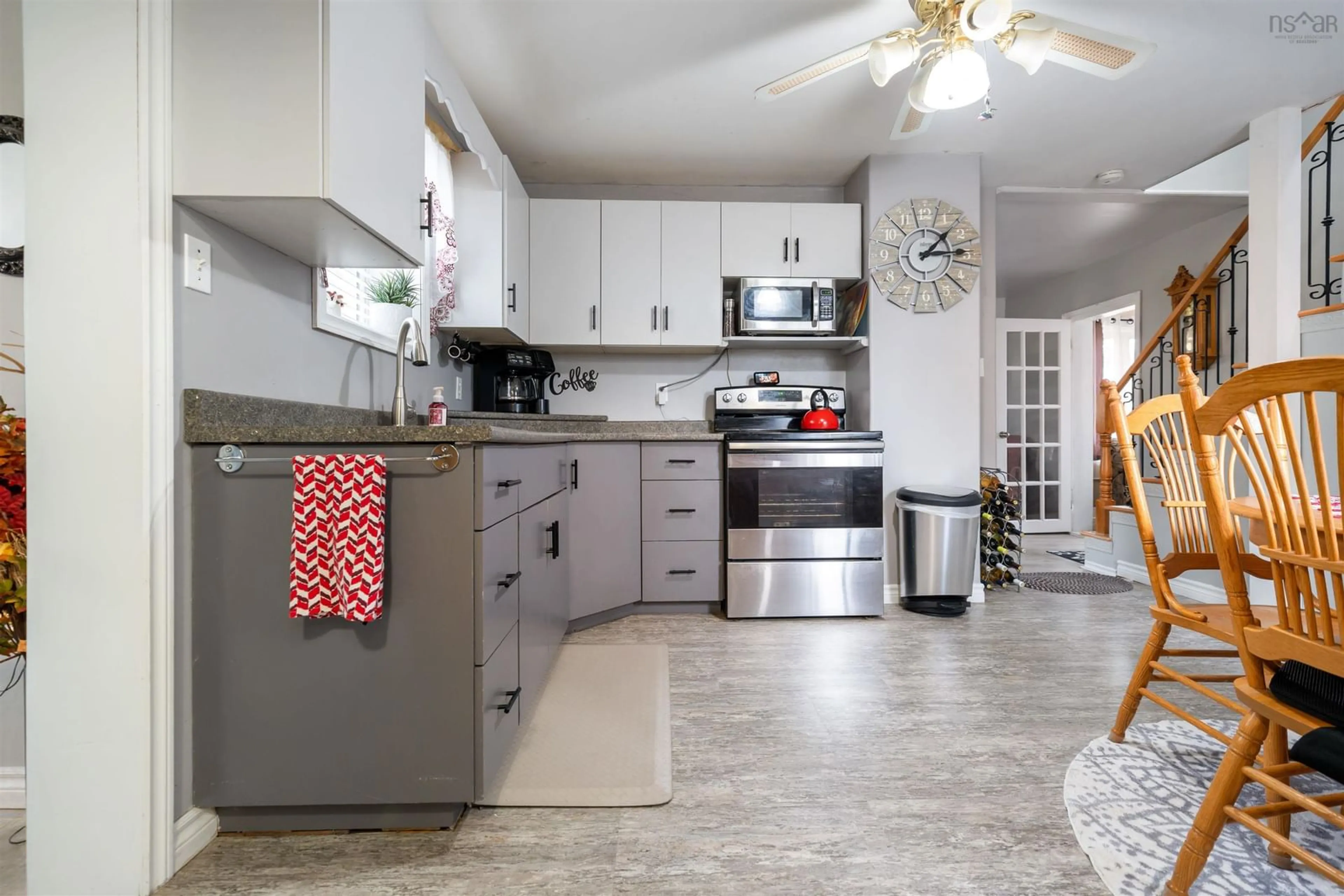 Open concept kitchen, ceramic/tile floor for 14 Grandview Ave, Trenton Nova Scotia B0K 1X0