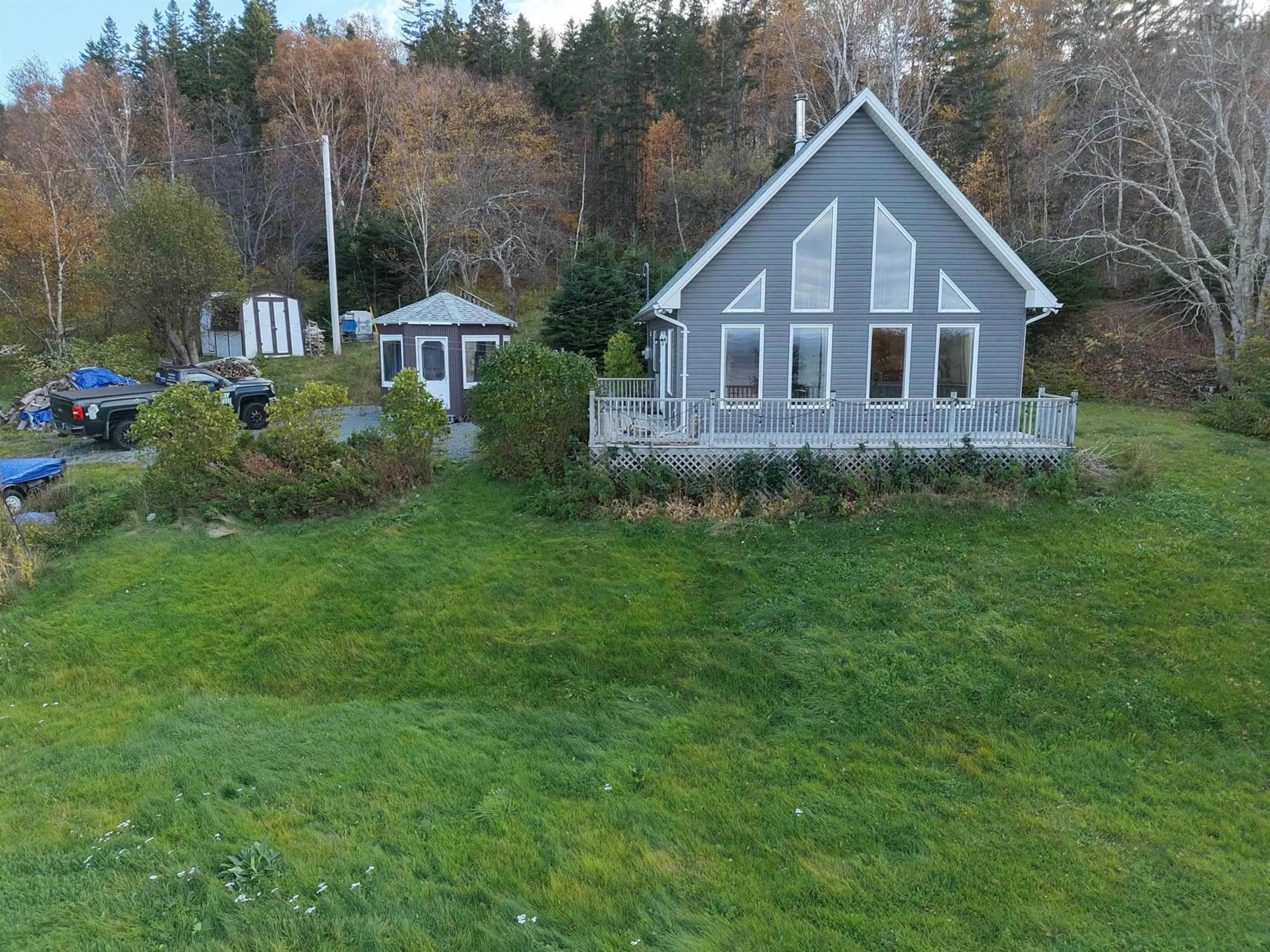 A pic from outside/outdoor area/front of a property/back of a property/a pic from drone, unknown for 366 Lakeshore Drive, Irish Cove Nova Scotia B0E 3B0