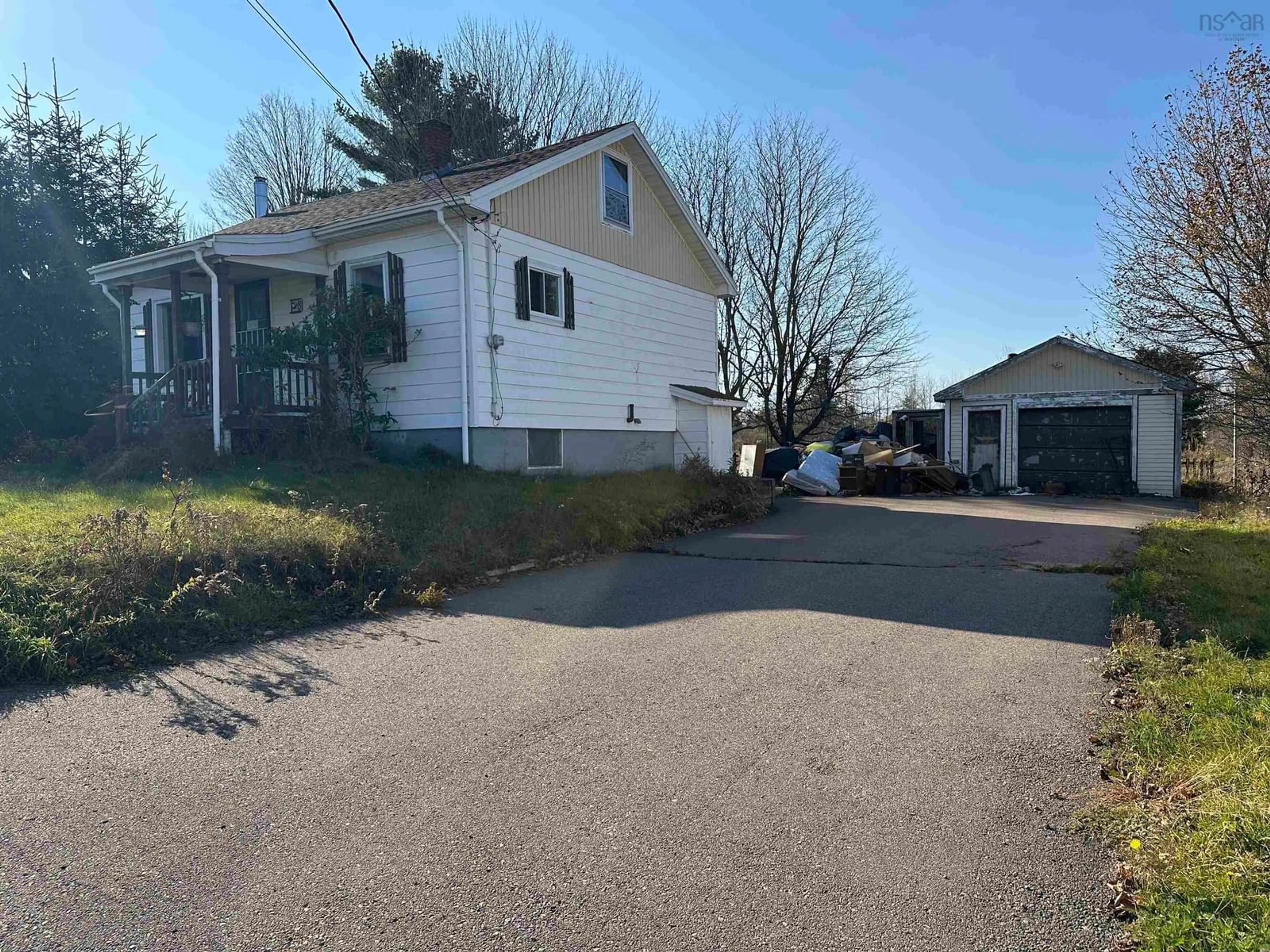 A pic from outside/outdoor area/front of a property/back of a property/a pic from drone, street for 8 Beverly Ave, Salmon River Nova Scotia B2N 4Y6