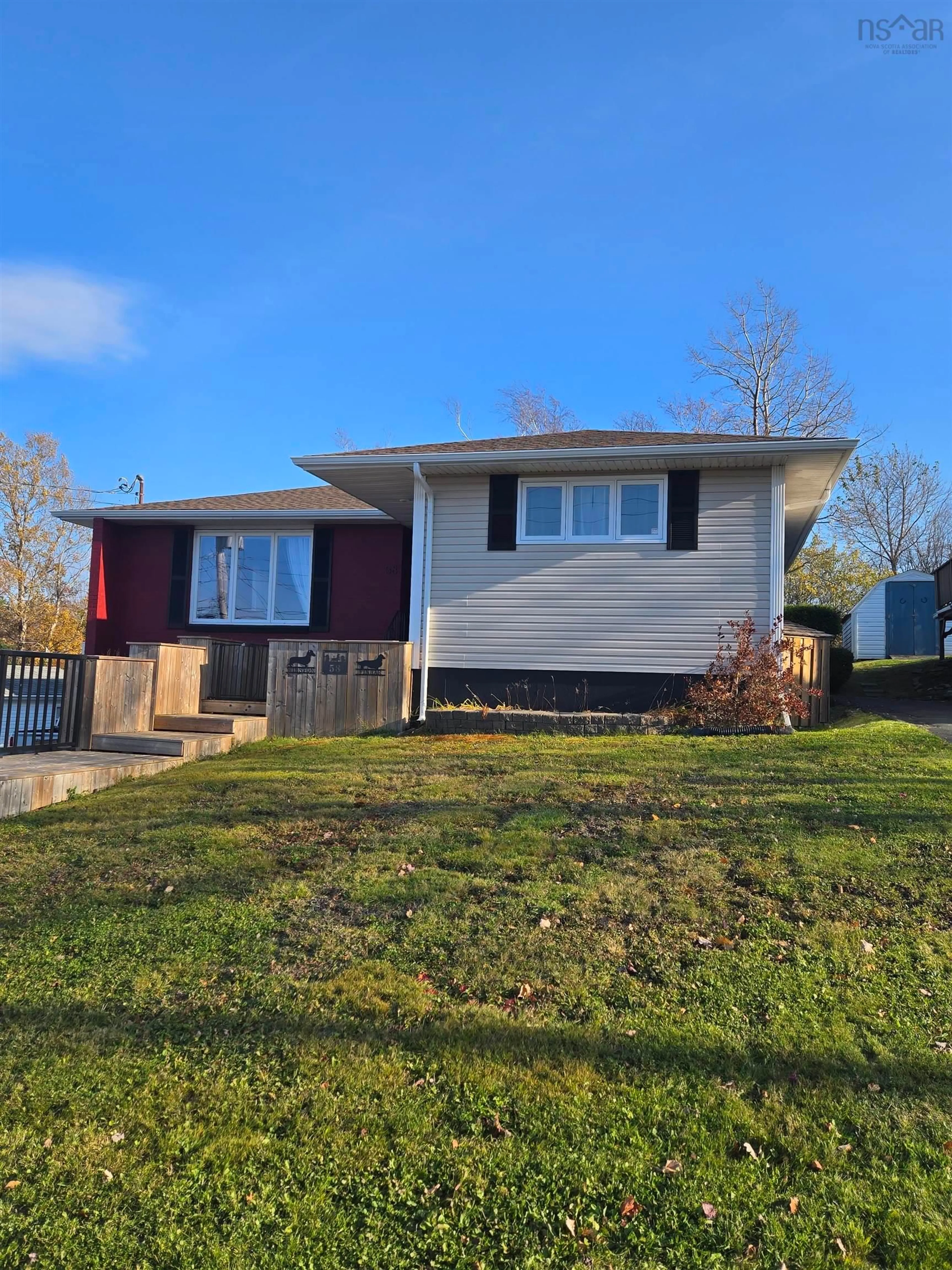 Home with vinyl exterior material, street for 58 Kennedy Avenue Ave, Sydney Nova Scotia B1P 3K6