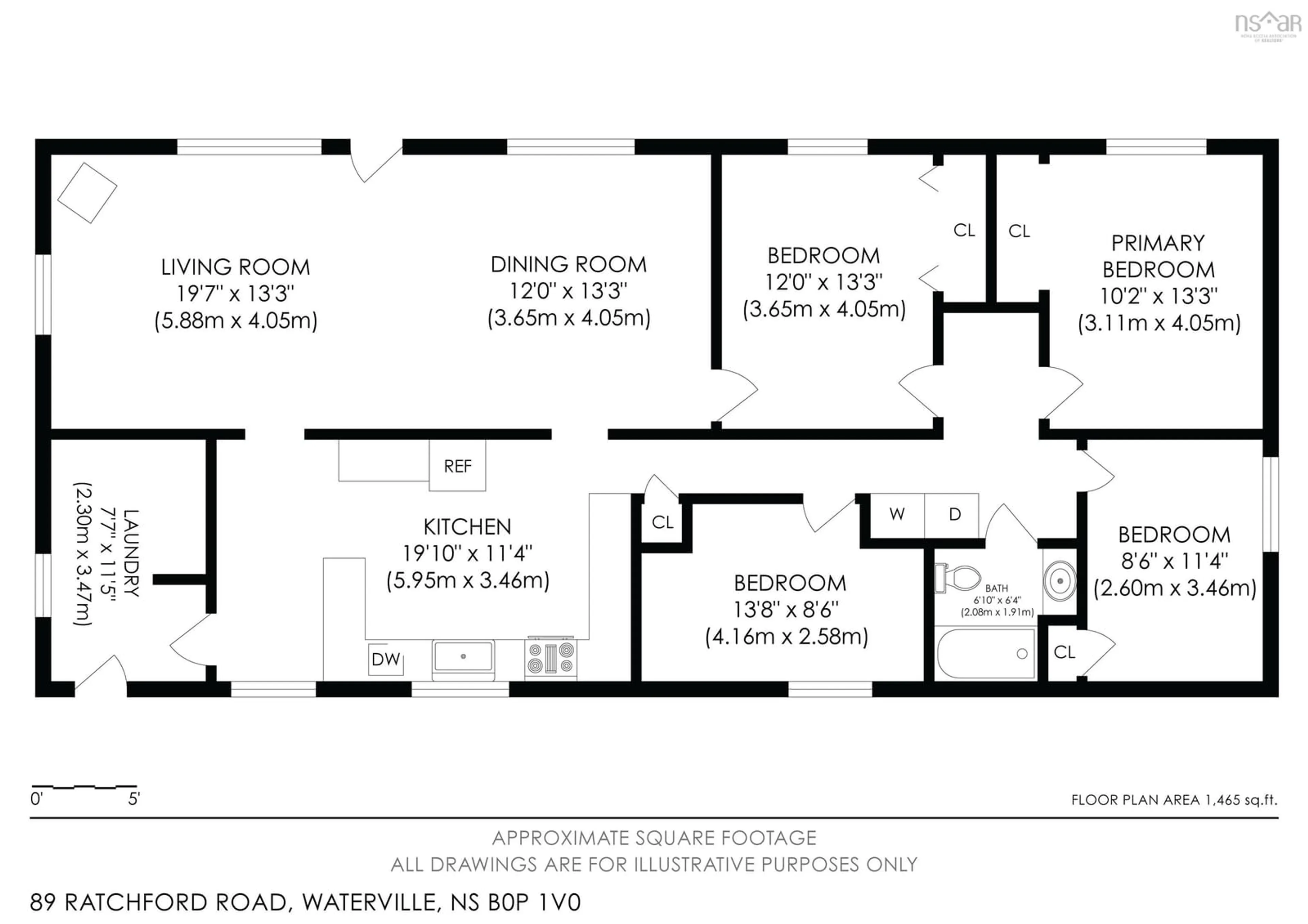 Floor plan for 89 Ratchford Rd, Waterville Nova Scotia B0P 1V0