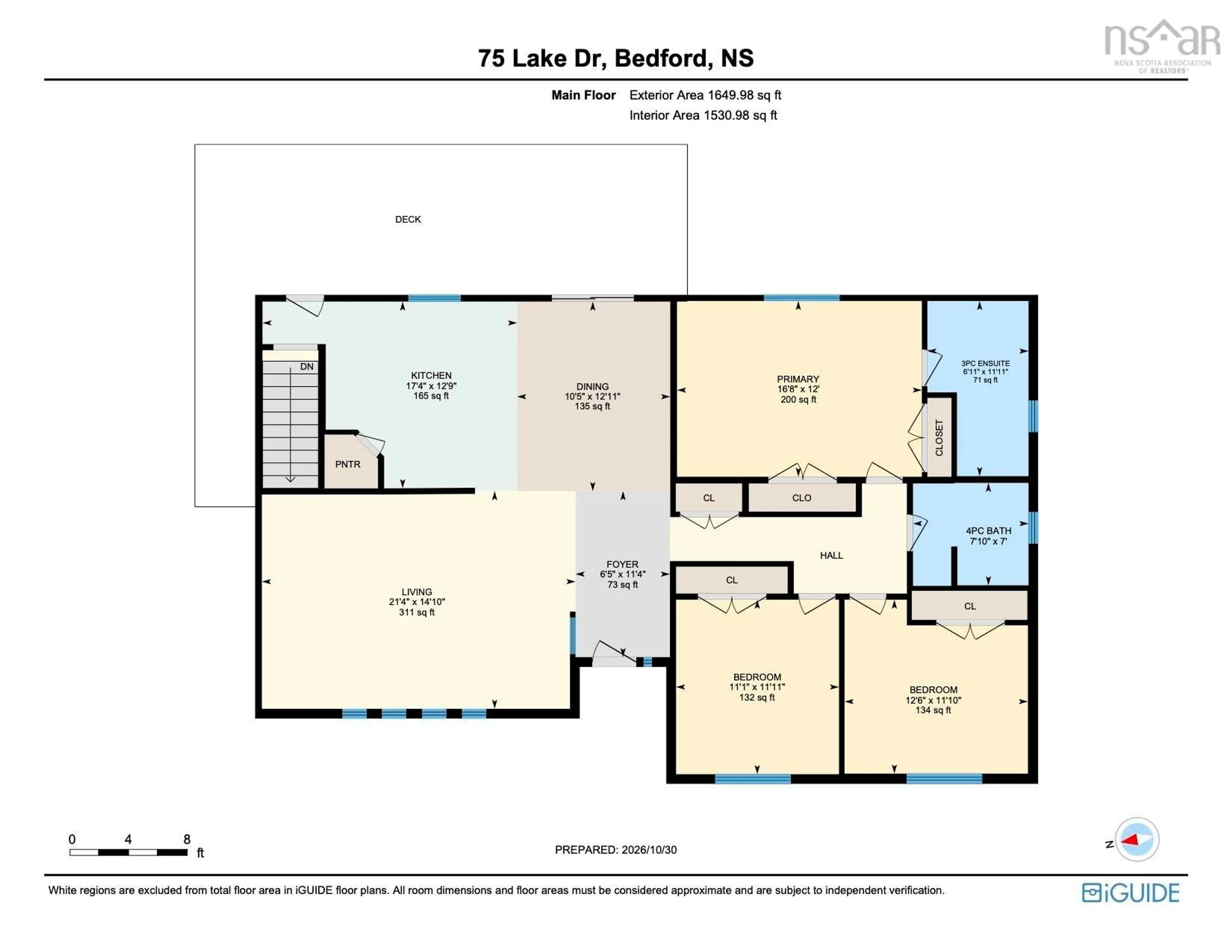Floor plan for 75 Lake Dr, Bedford Nova Scotia B4A 1J1
