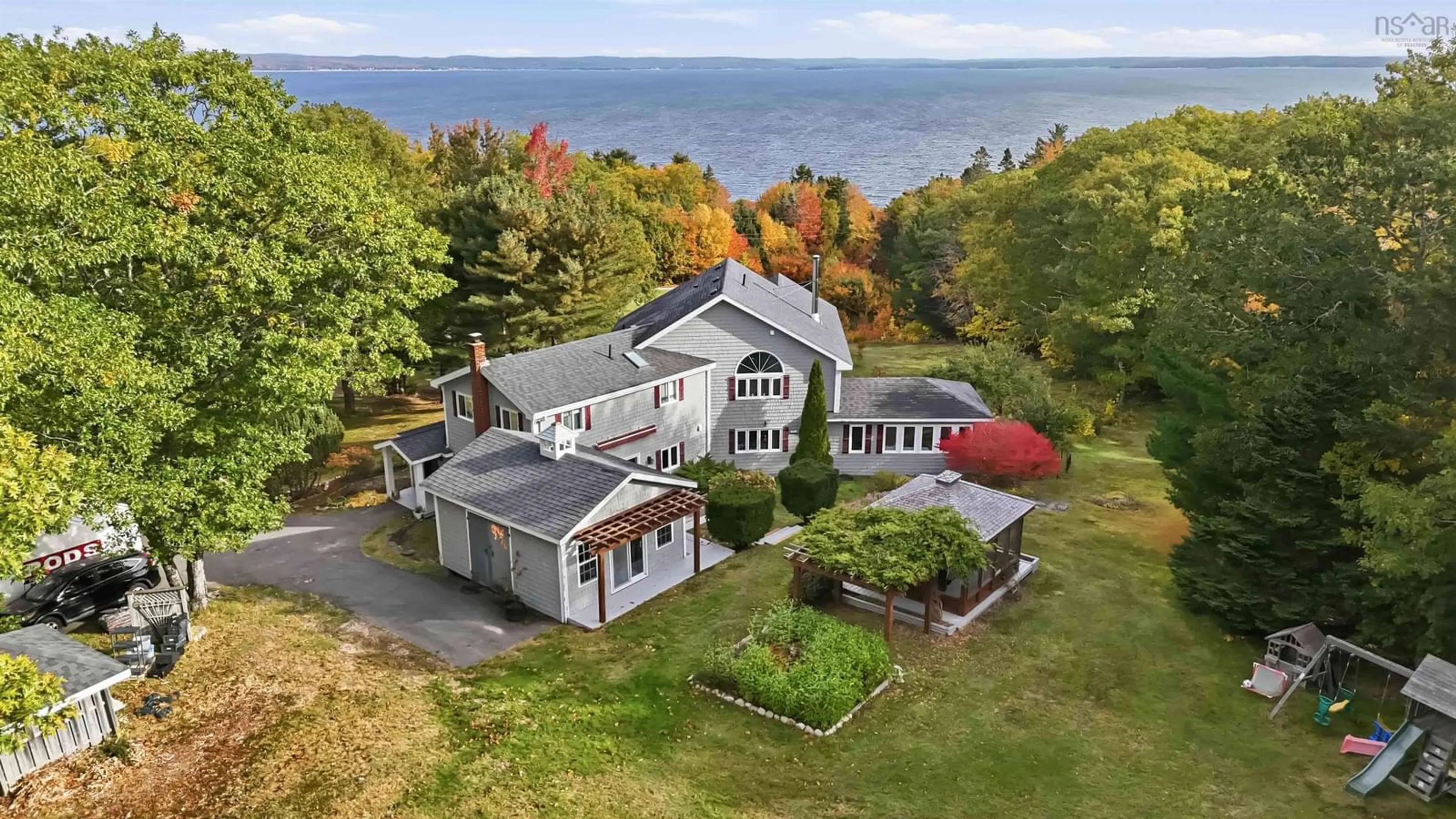 A pic from outside/outdoor area/front of a property/back of a property/a pic from drone, water/lake/river/ocean view for 1538 Highway 329, Birchy Head Nova Scotia B0J 1T0
