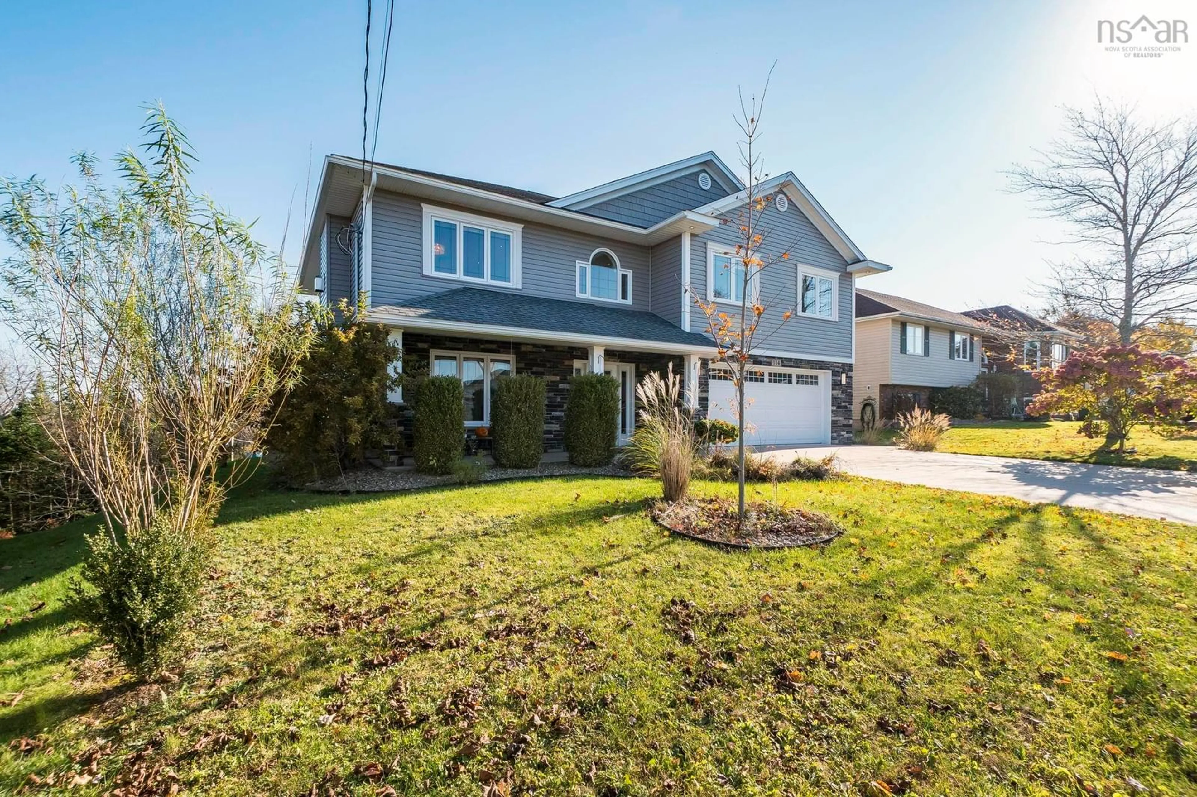 Home with vinyl exterior material, street for 114 Maplewood Dr, Cole Harbour Nova Scotia B2V 2R1