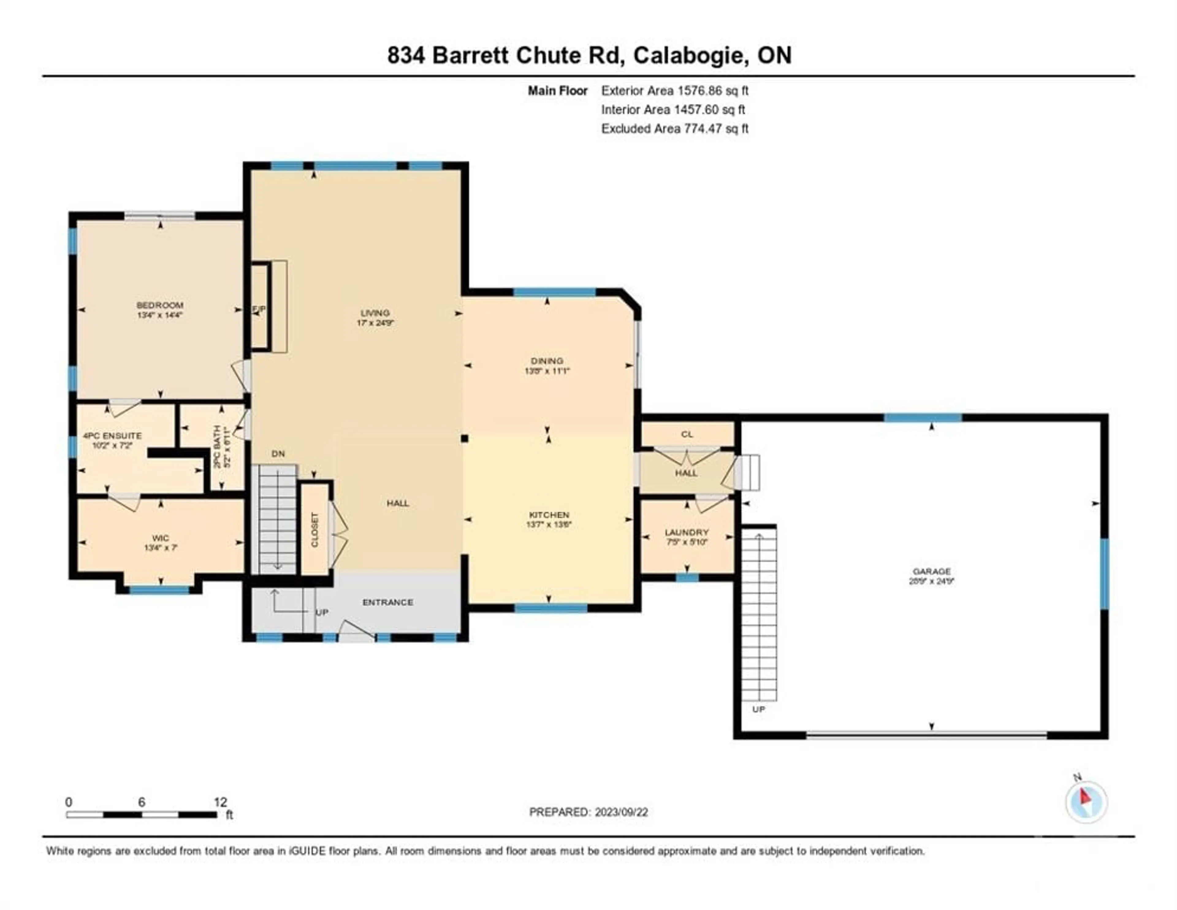 Floor plan for 834 BARRETT CHUTE Rd, Calabogie Ontario K0J 1H0