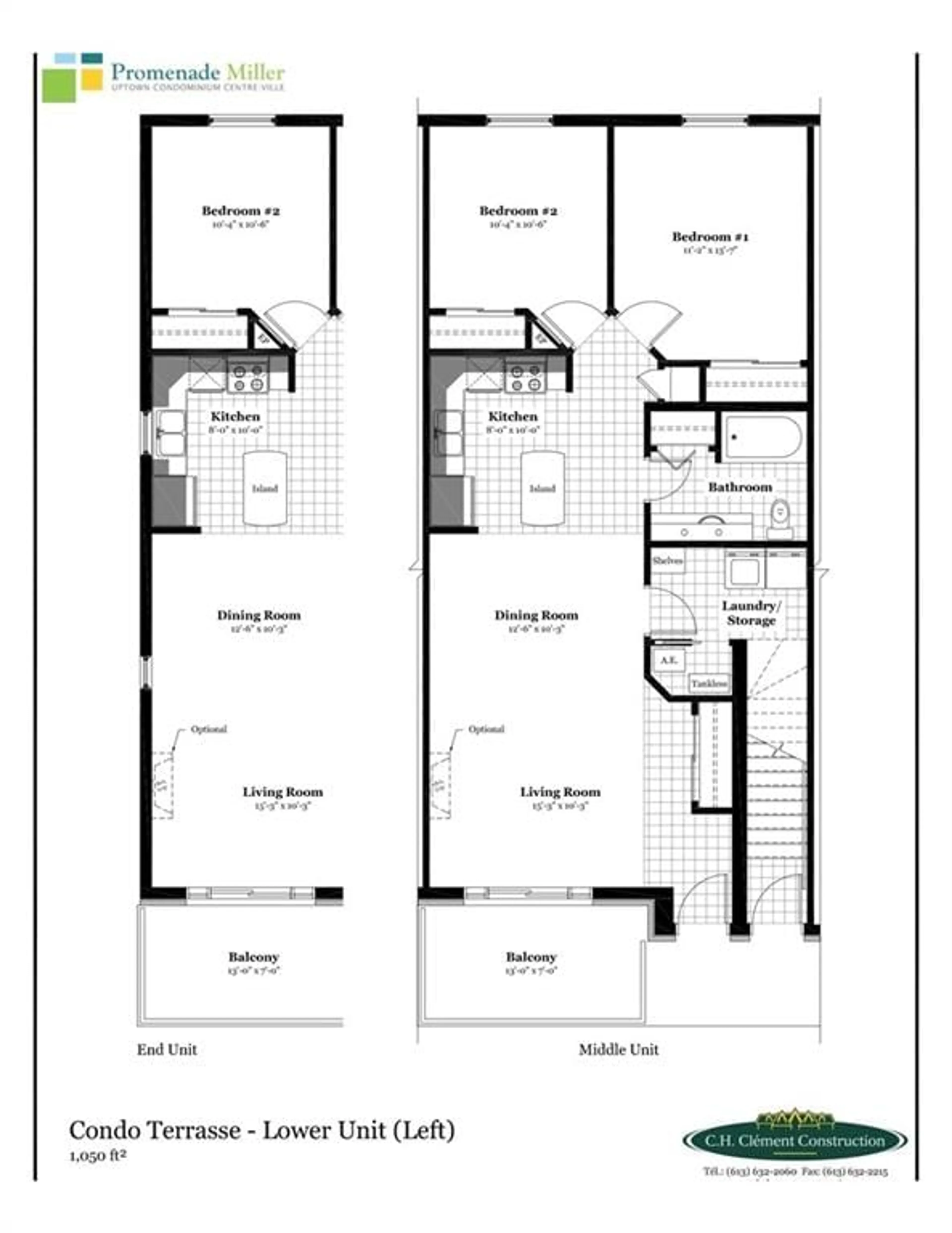 Floor plan for U3-1.0 WATER St, Cornwall Ontario K6H 0G2