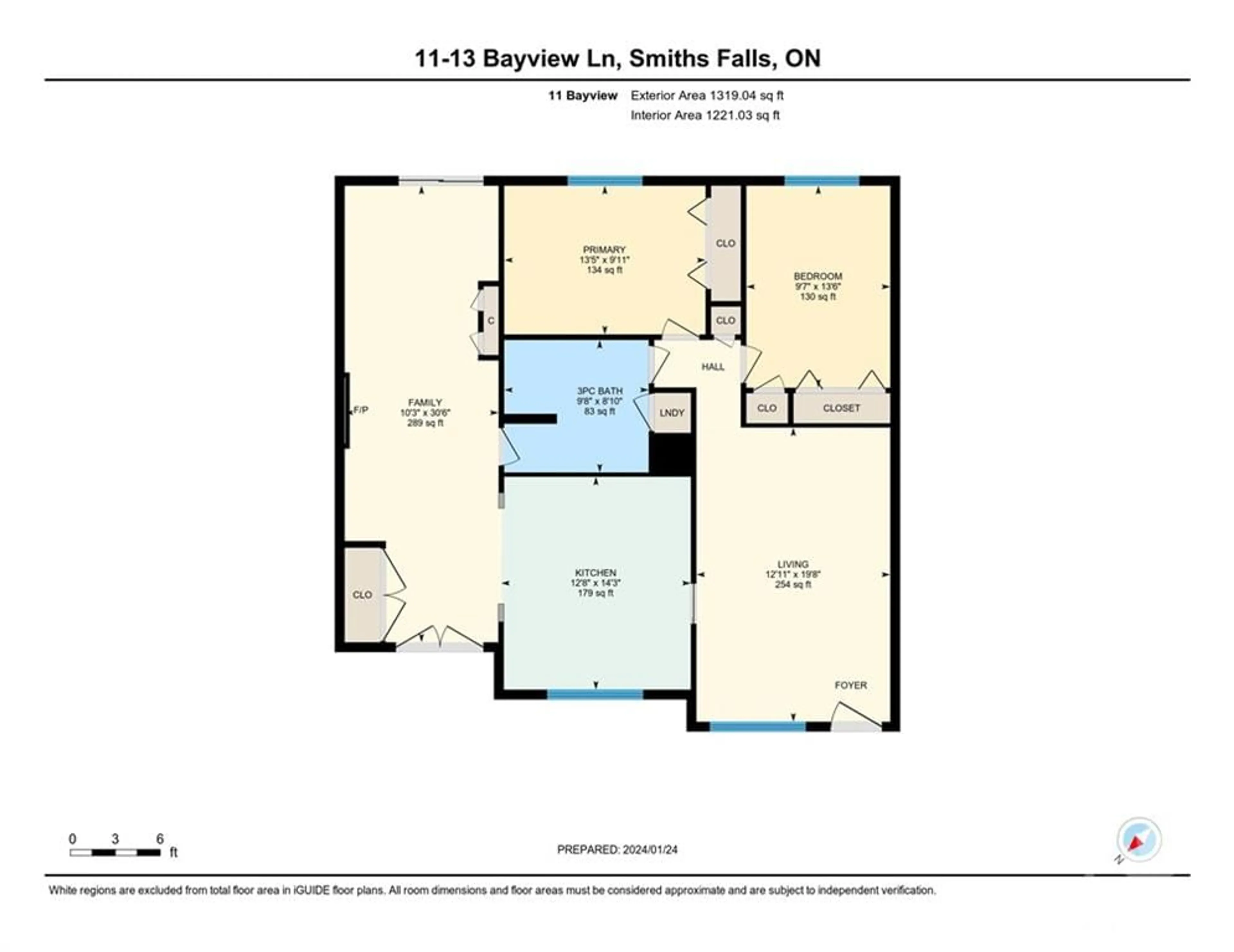 Floor plan for 13 BAYVIEW Cres, Smiths Falls Ontario K7A 5B8