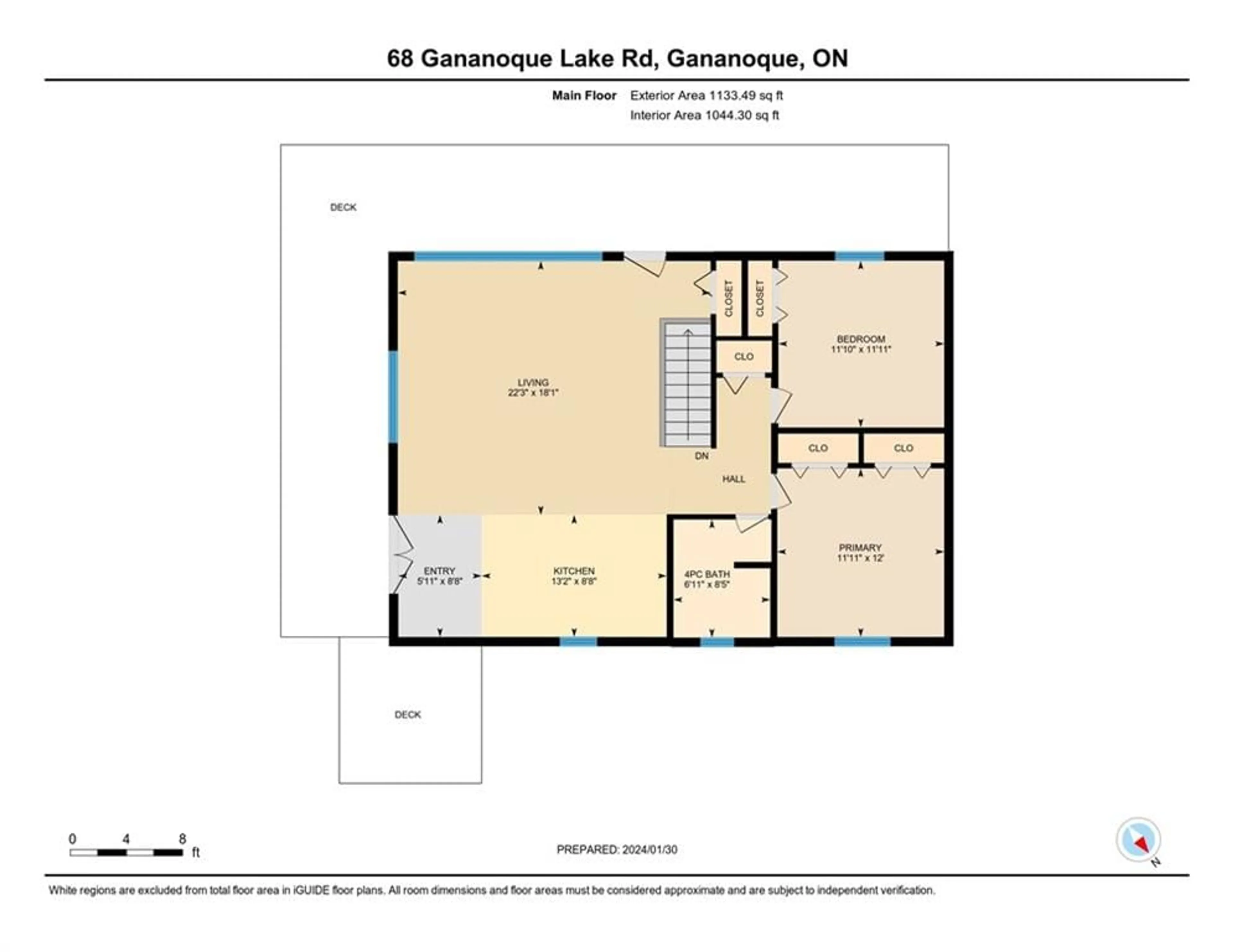 Floor plan for 68 GANANOQUE LAKE Rd, Gananoque Ontario K7G 2V4