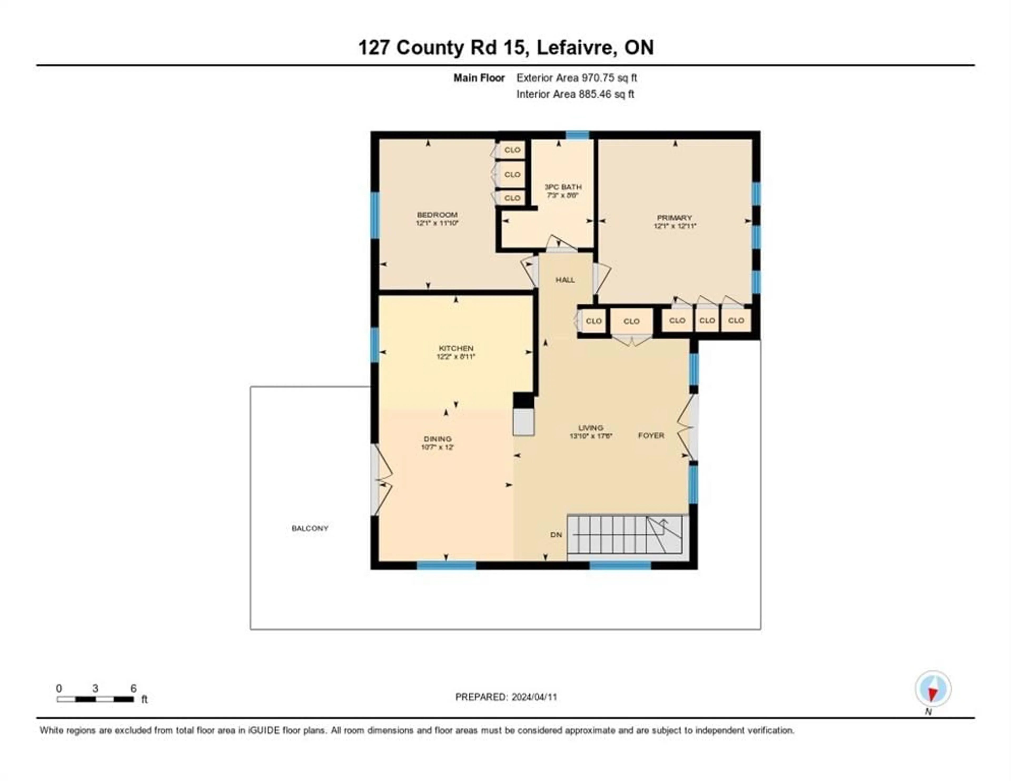 Floor plan for 127 COUNTY RD 15 Rd, Lefaivre Ontario K0B 1J0