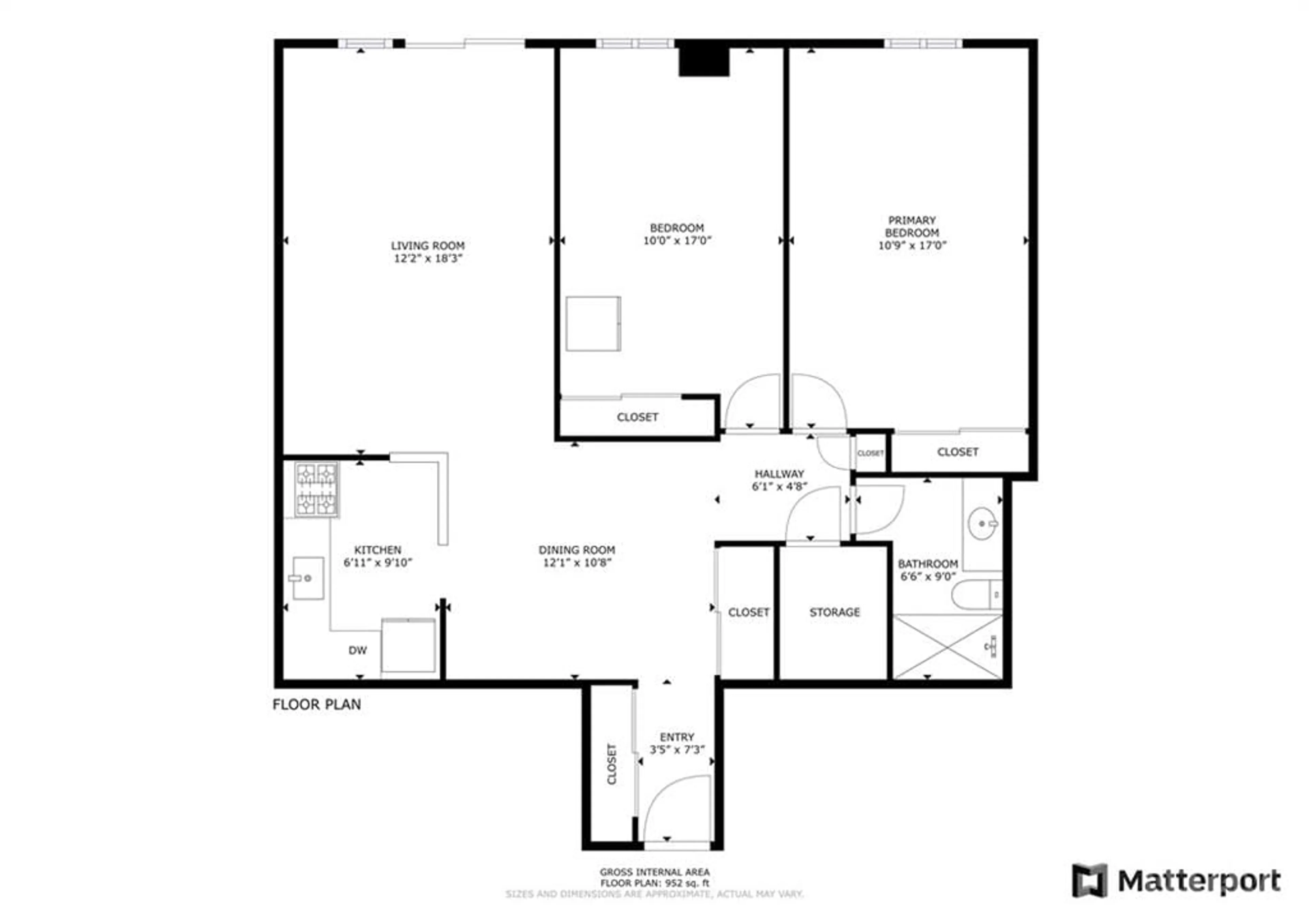 Floor plan for 158A MCARTHUR Ave #405, Ottawa Ontario K1L 7E7