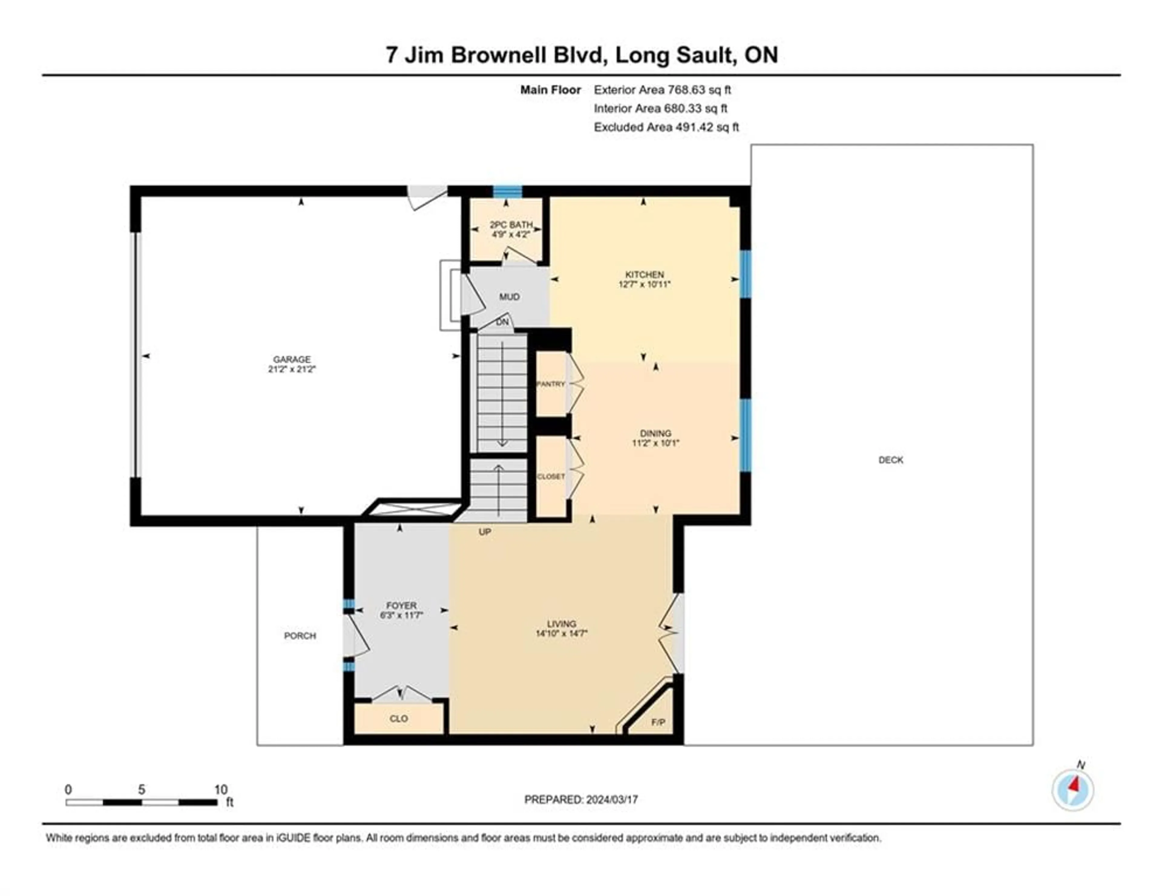 Floor plan for 7 JIM BROWNELL Blvd, Long Sault Ontario K0C 1P0