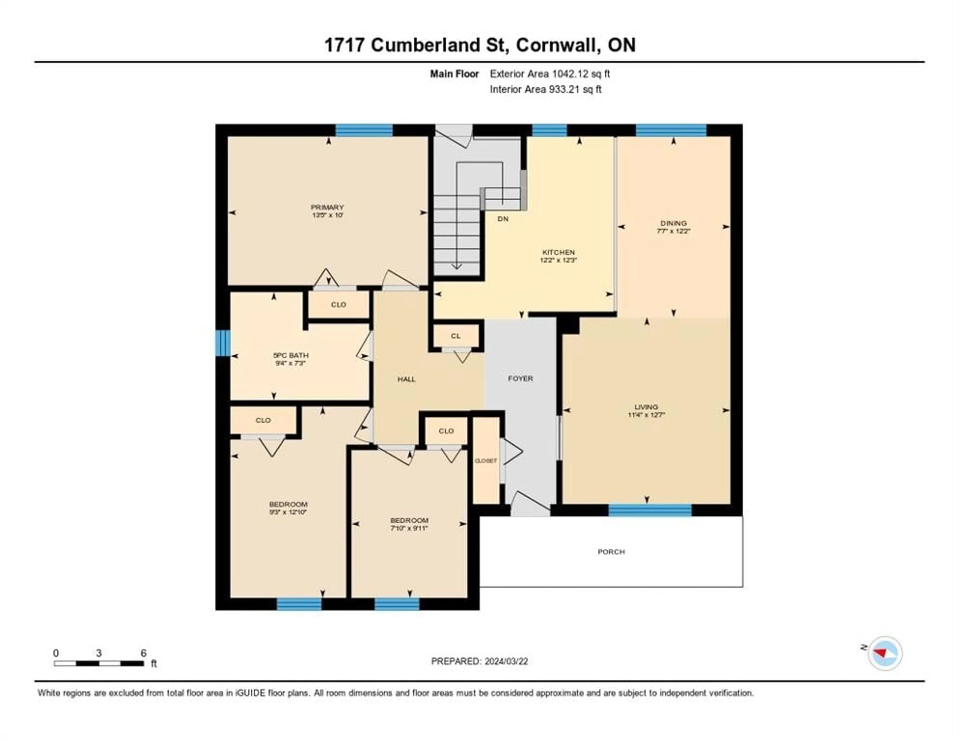 Floor plan for 1717 CUMBERLAND St, Cornwall Ontario K6J 5T6