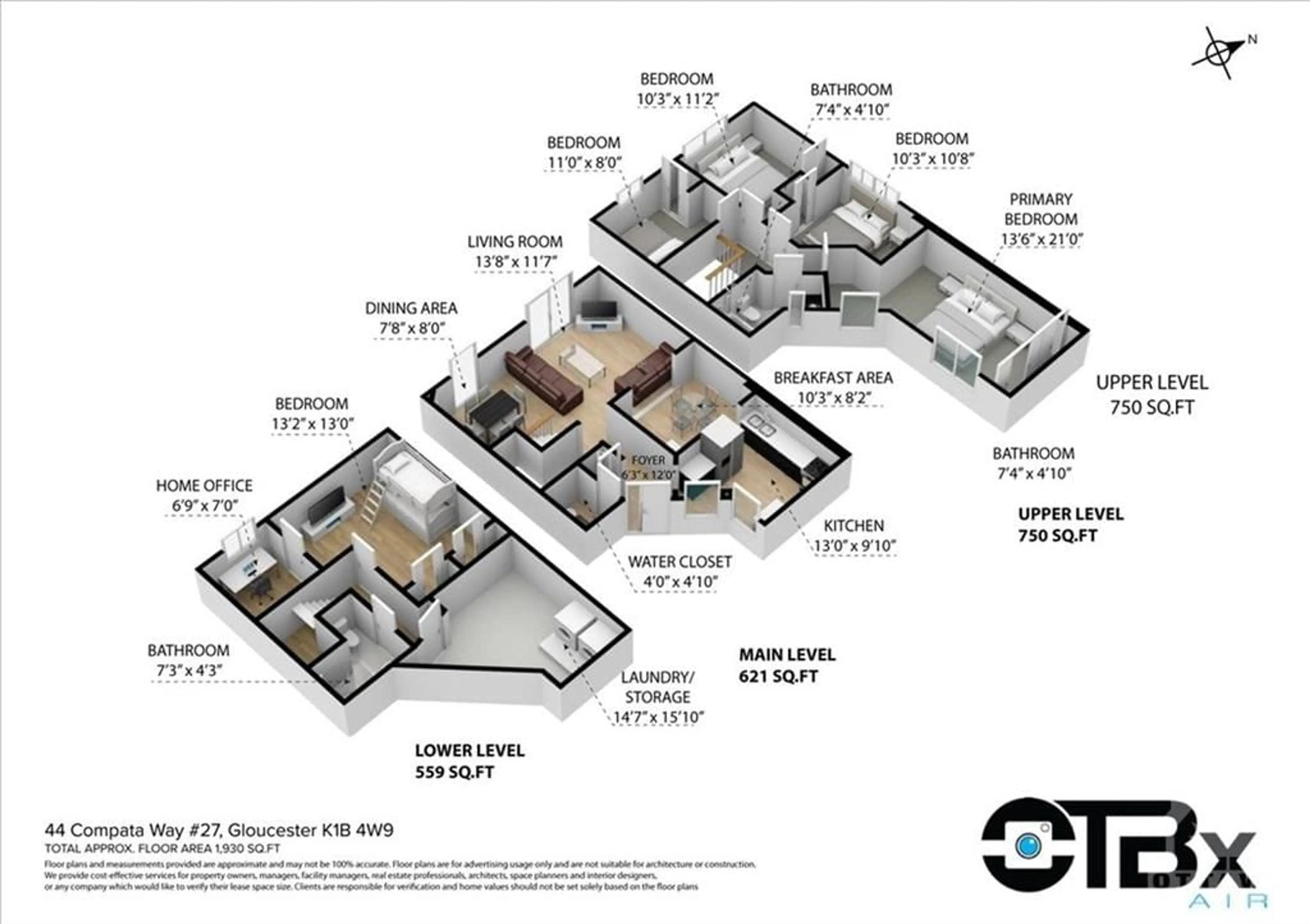 Floor plan for 44 COMPATA Way, Gloucester Ontario K1B 4W9