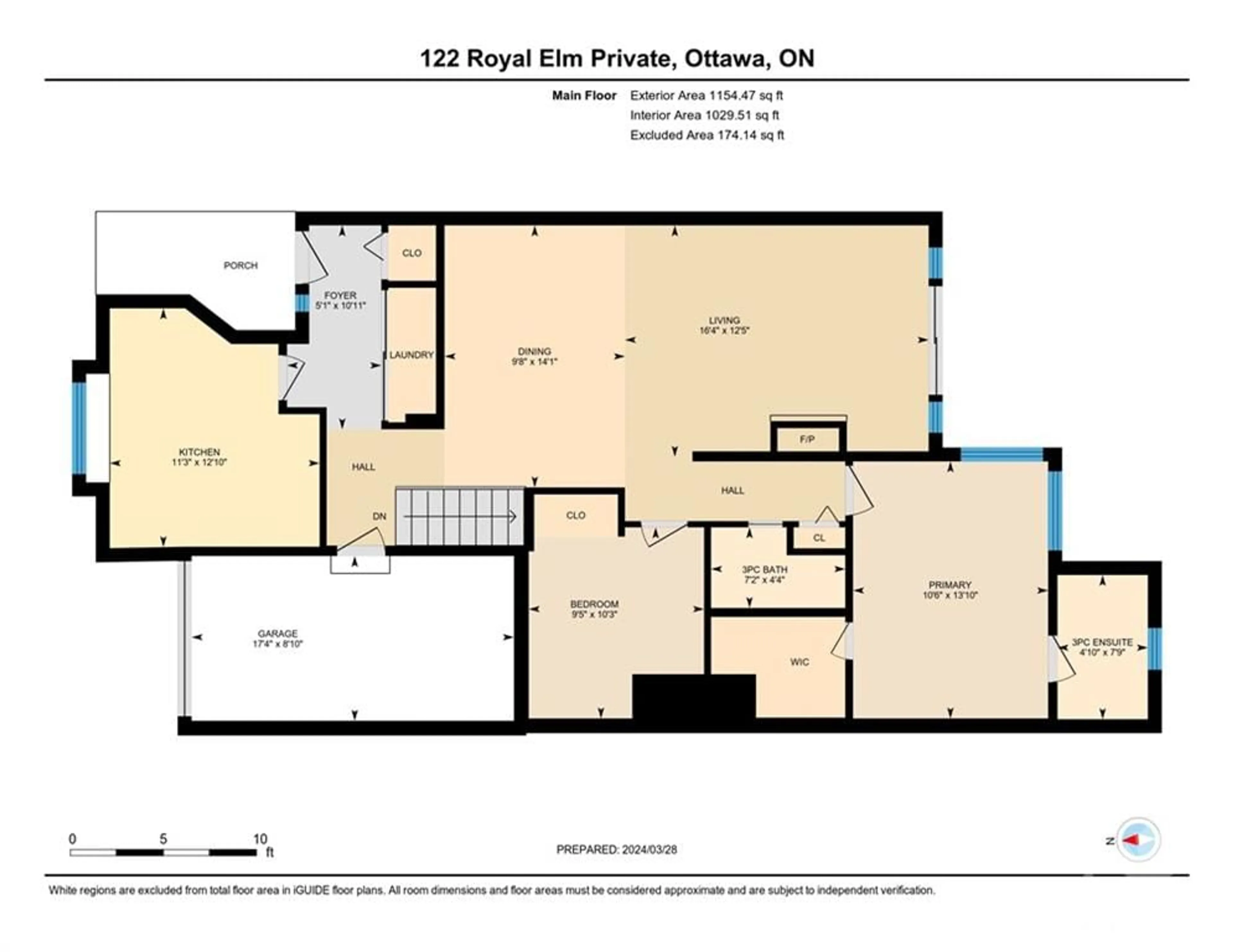 Floor plan for 122 ROYAL ELM Pvt, Ottawa Ontario K1T 3S5