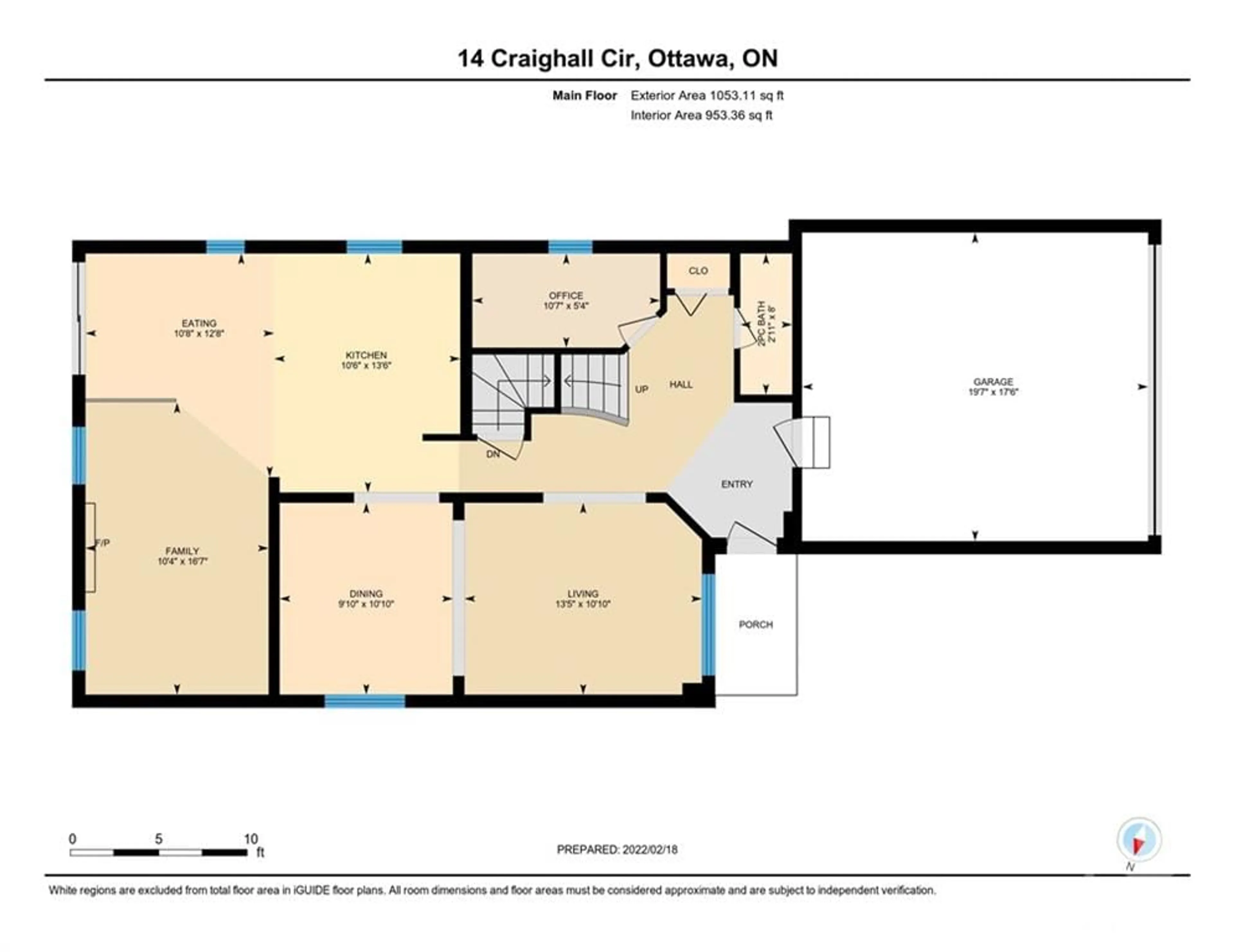 Floor plan for 14 CRAIGHALL Cir, Ottawa Ontario K1T 4B4