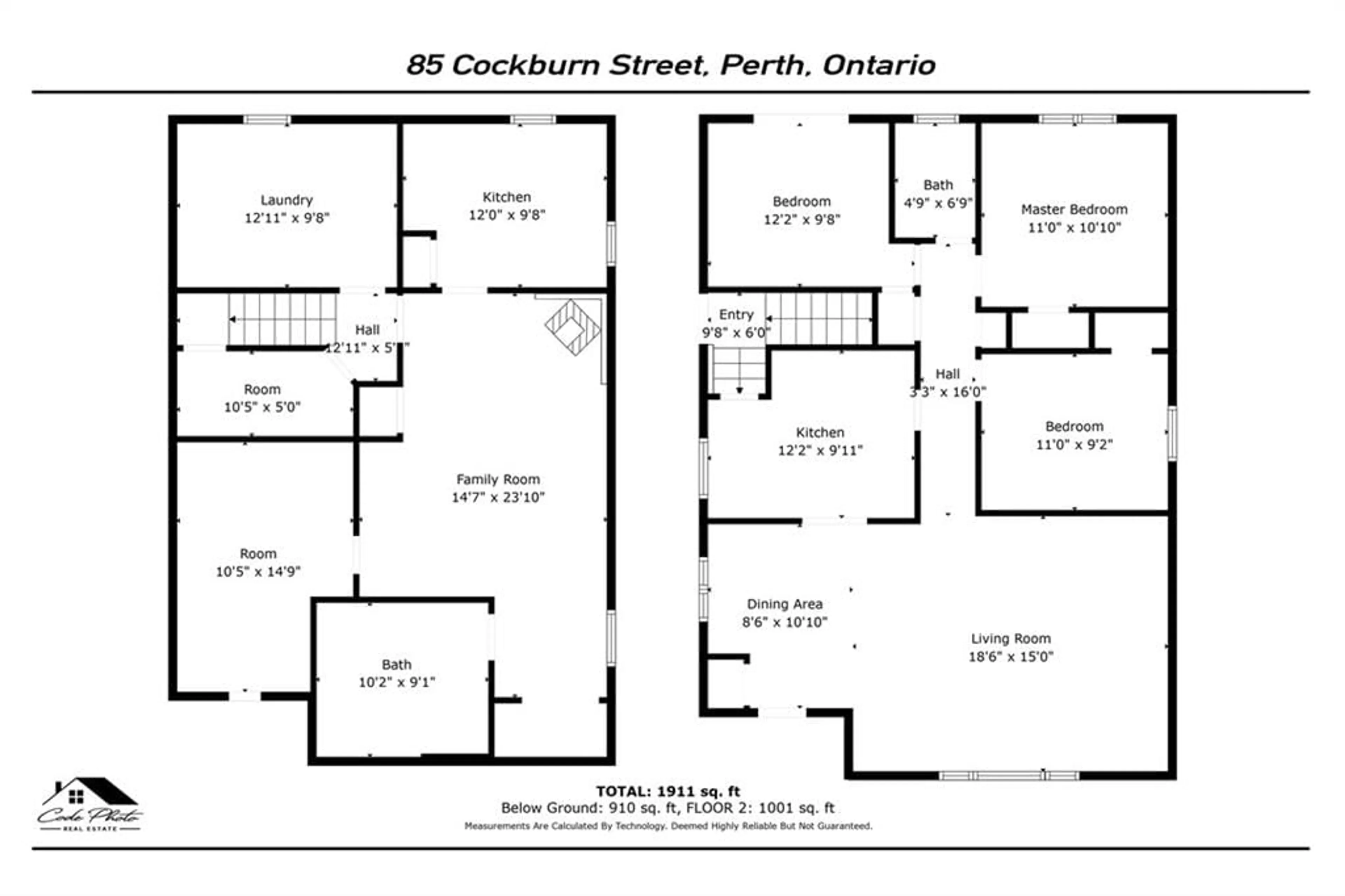 Floor plan for 85 COCKBURN St, Perth Ontario K7H 2B7