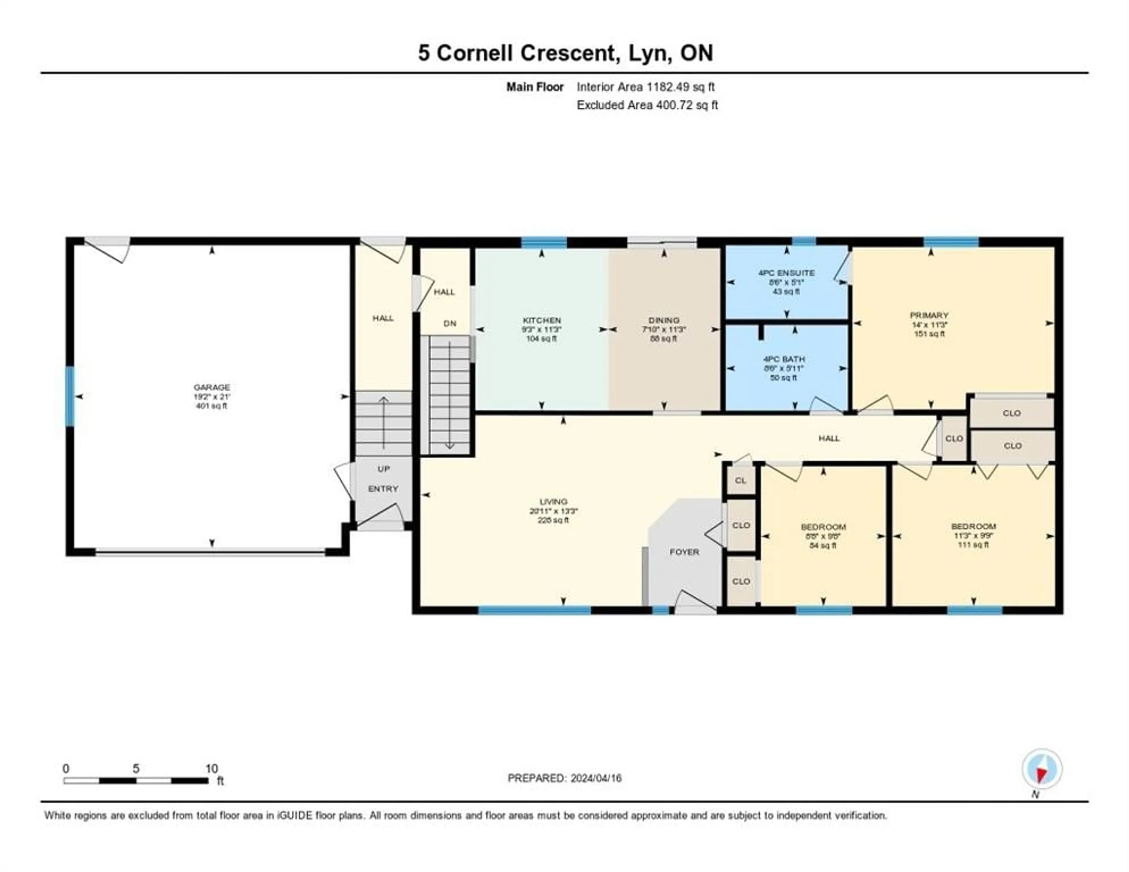 Floor plan for 5 CORNELL Cres, Lyn Ontario K6T 1B6