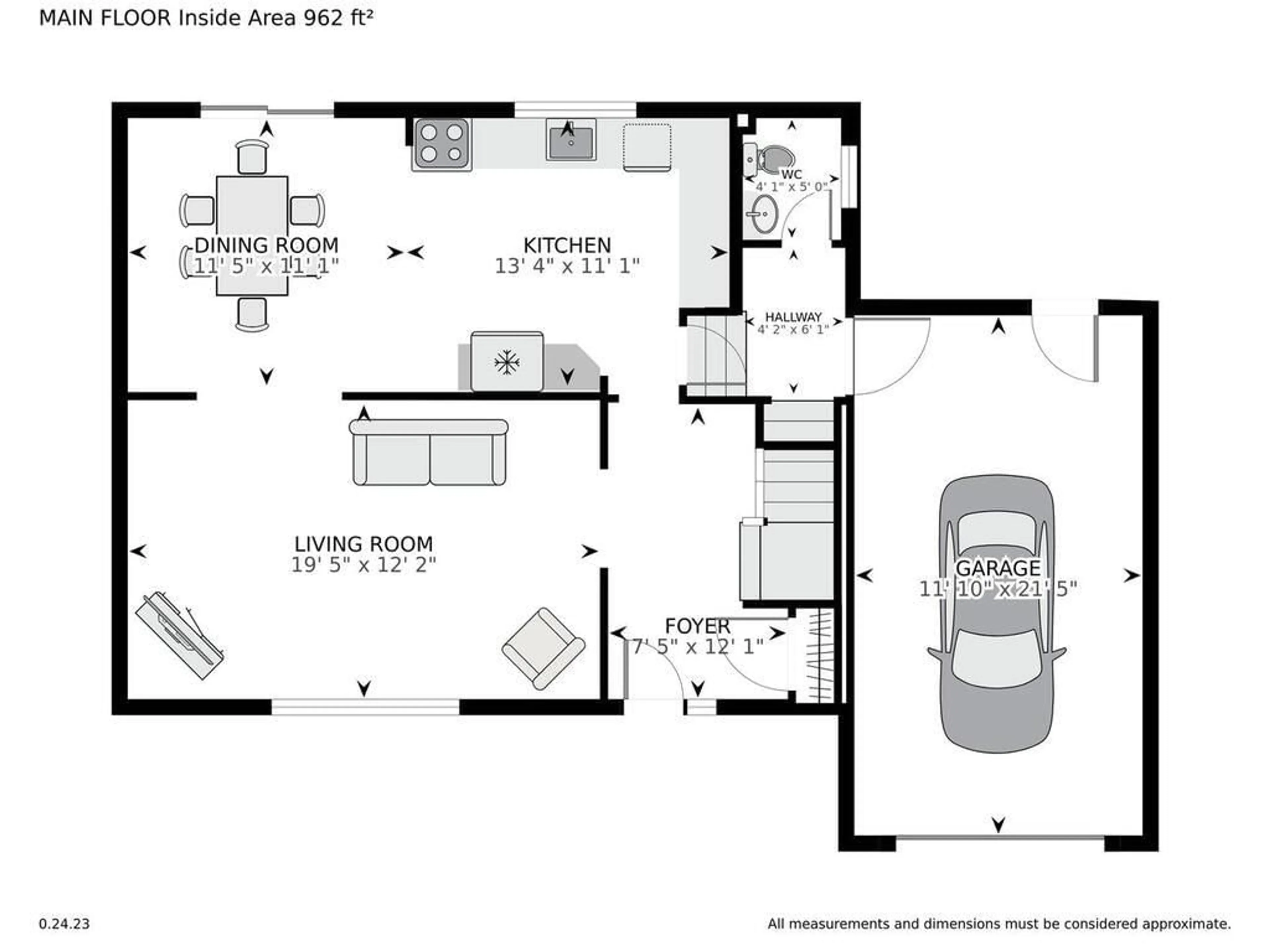 Floor plan for 1362 LINDEN Cres, Brockville Ontario K6V 6B6