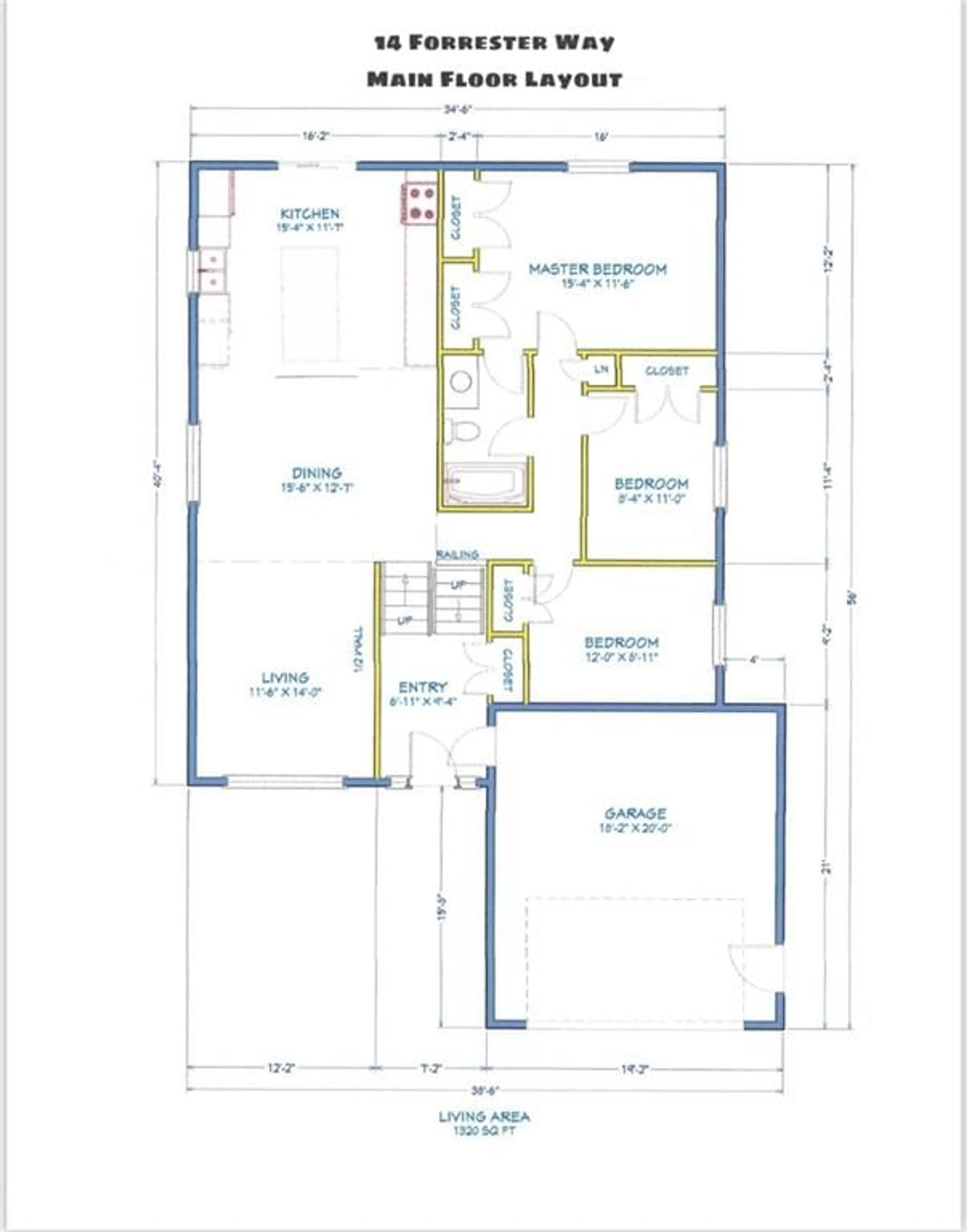 Floor plan for 14 FORRESTER Way, Long Sault Ontario K0C 1P0