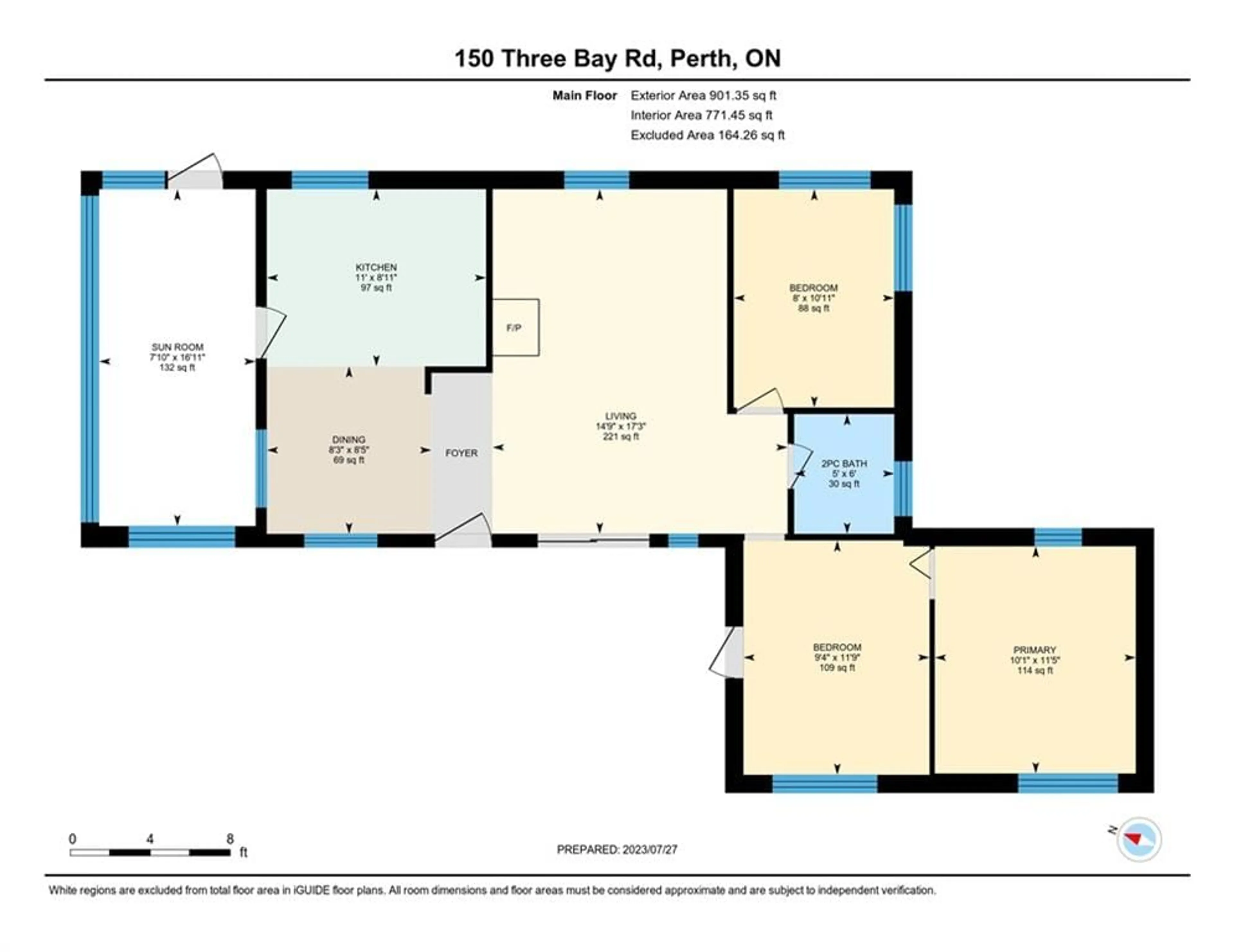 Floor plan for 150 THREE BAY Rd, Perth Ontario K7H 3C7