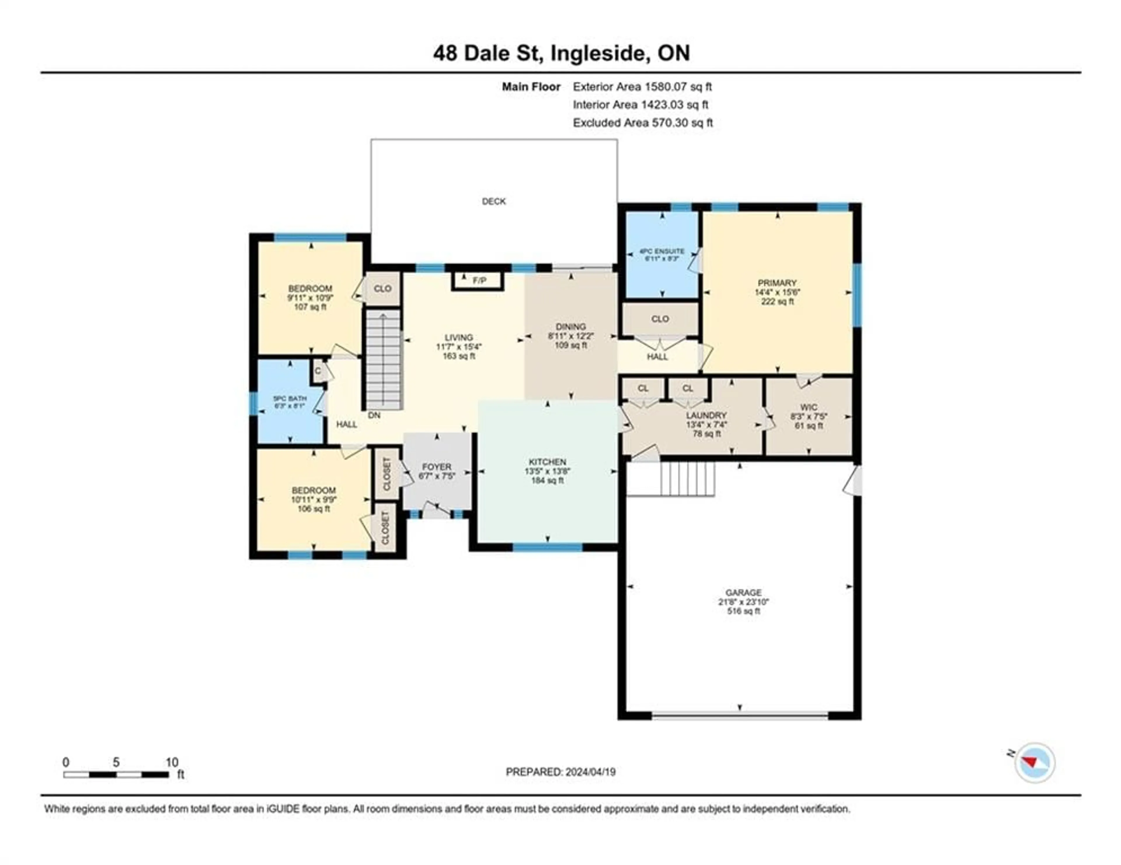 Floor plan for 48 DALE St, Ingleside Ontario K0C 1M0