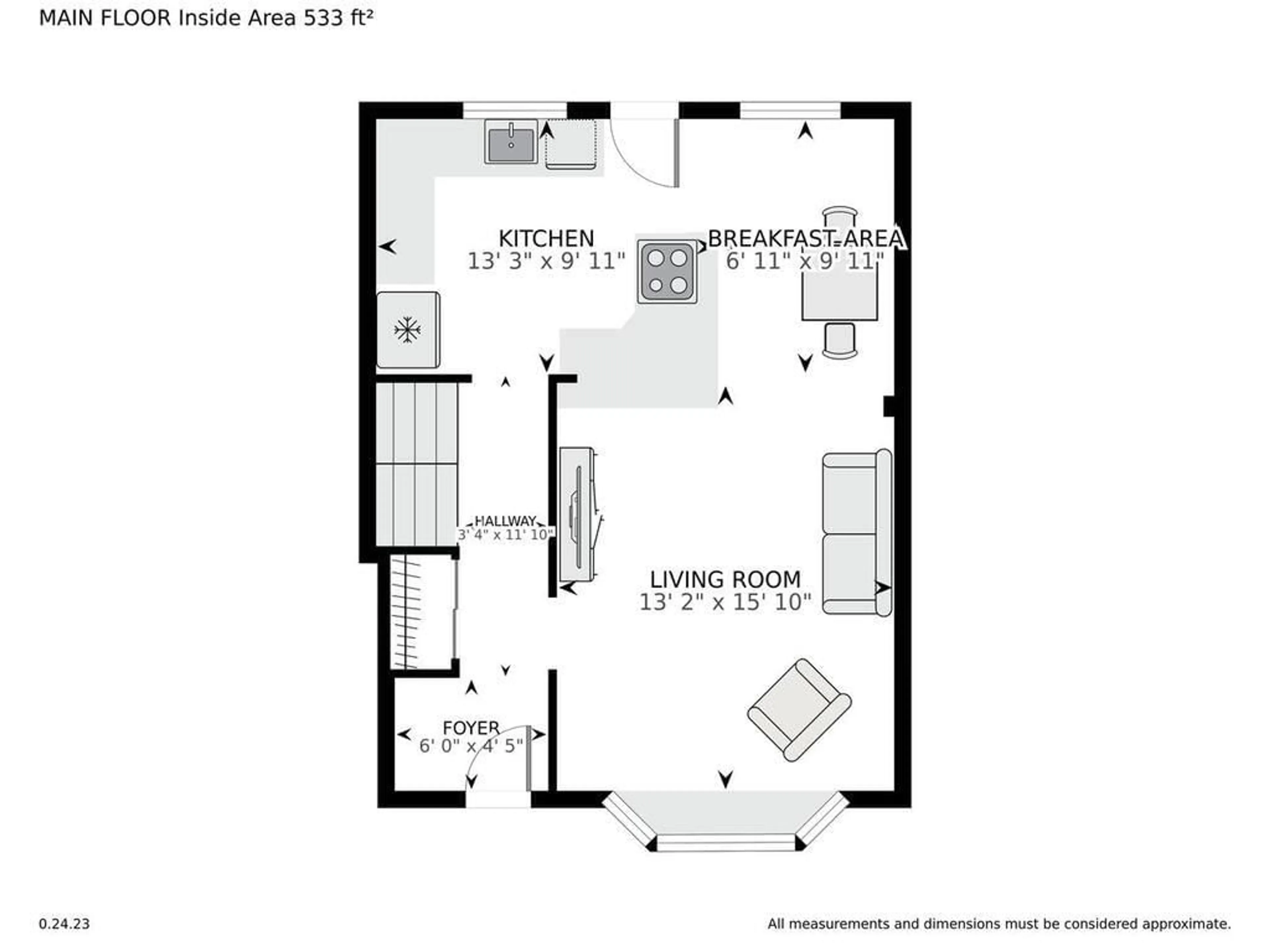 Floor plan for 1282 BROCKMOUNT Pl, Brockville Ontario K6V 5Z7