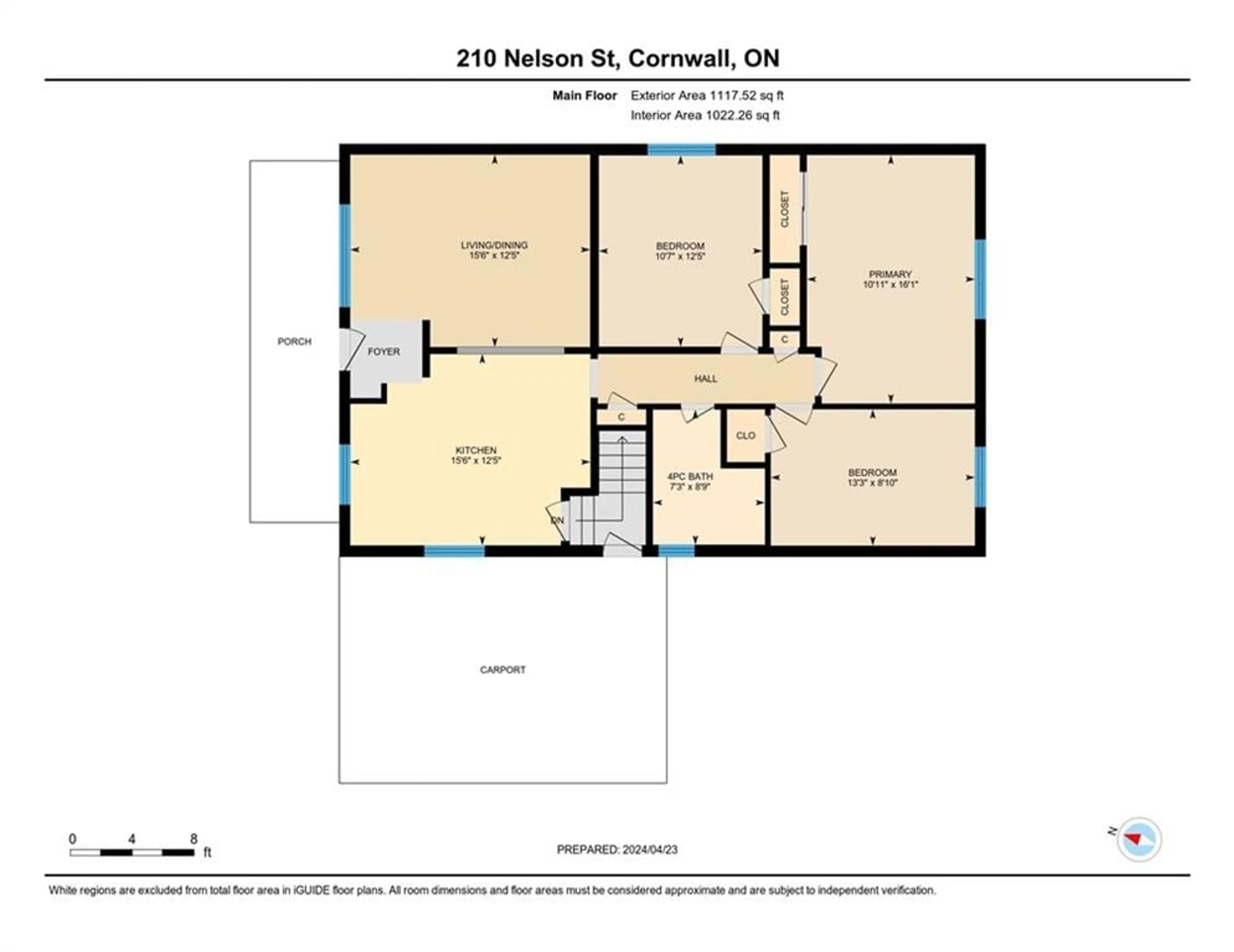 Floor plan for 210 NELSON St, Cornwall Ontario K6H 3L8