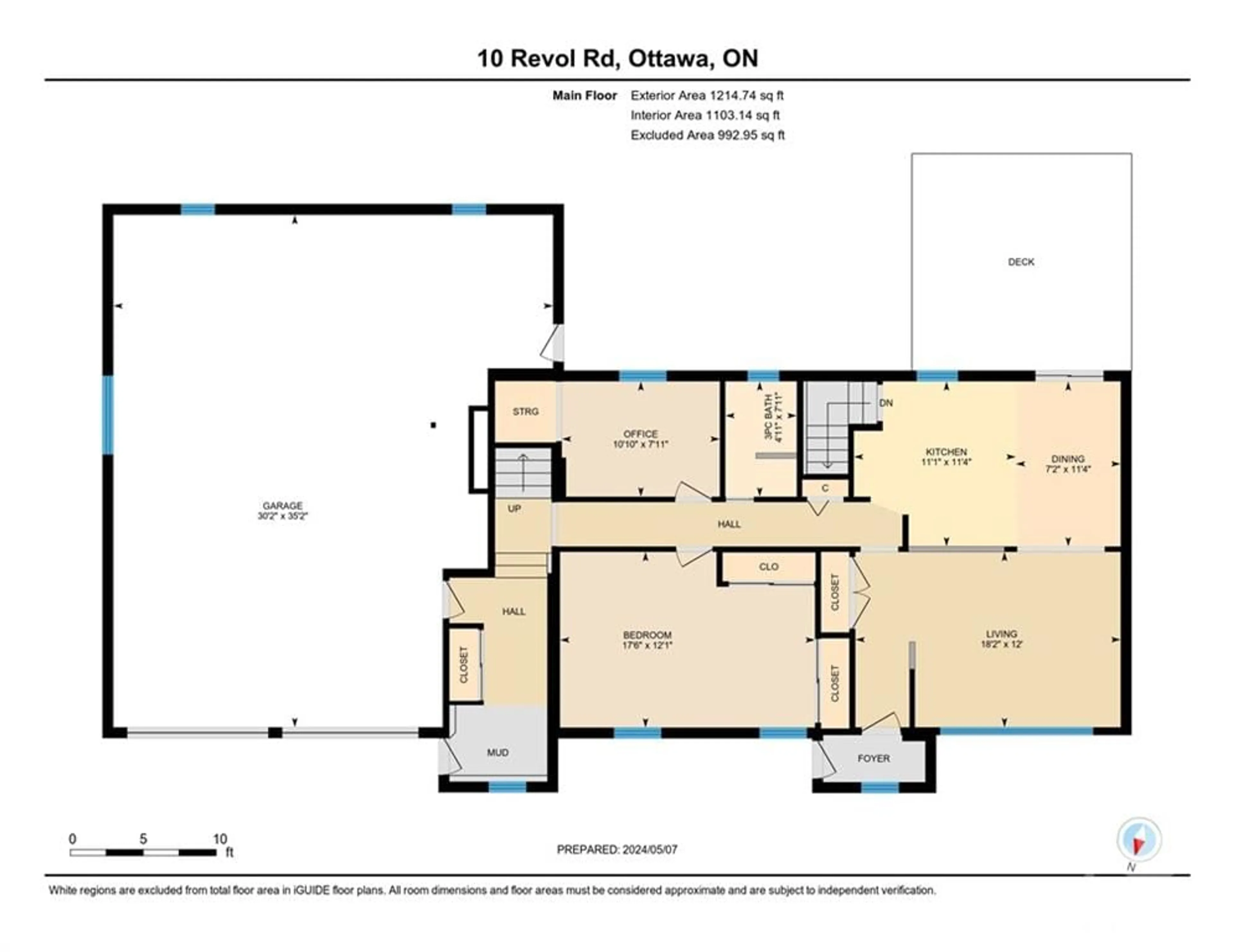 Floor plan for 10 REVOL Rd, Ottawa Ontario K2G 0B9