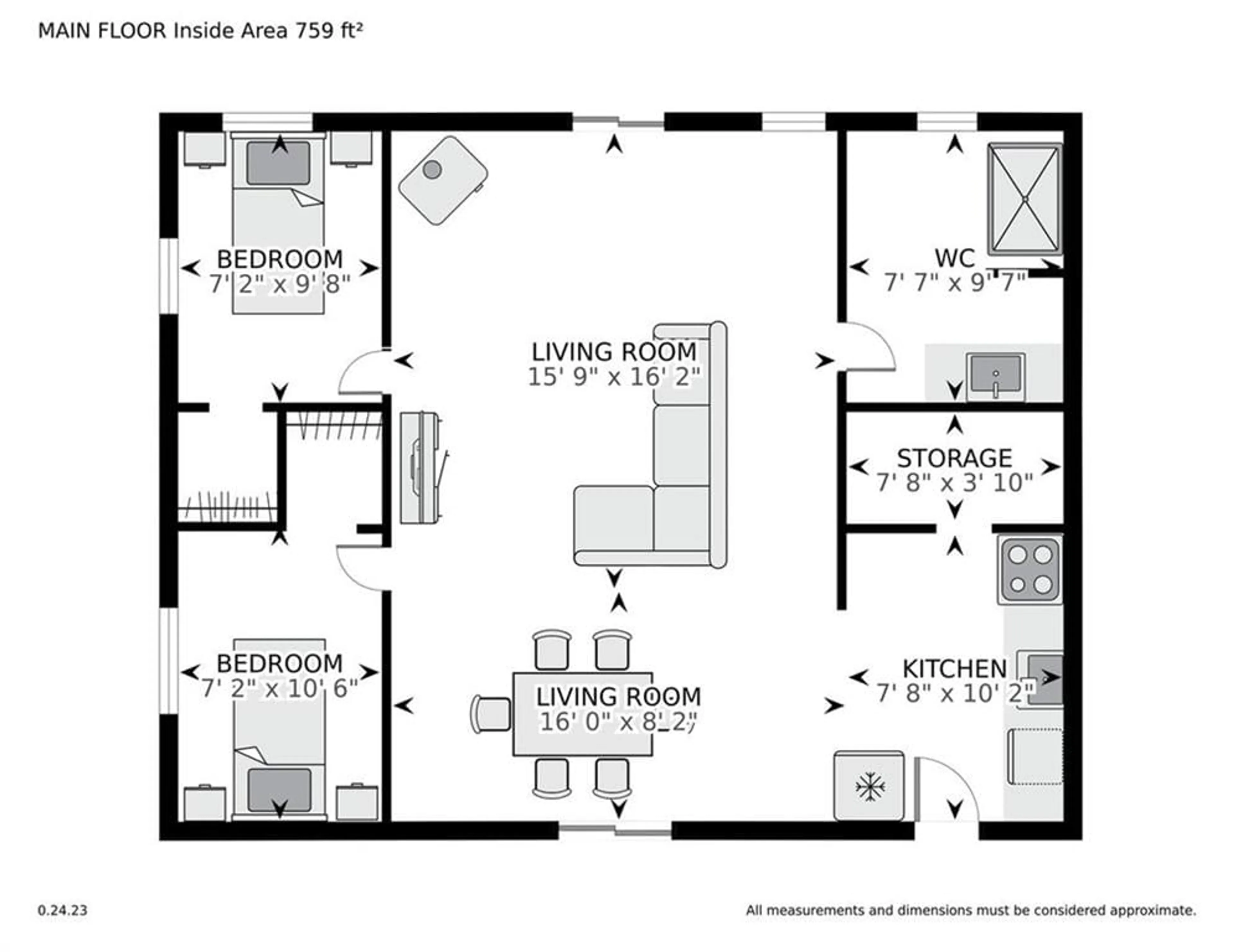 Floor plan for 1 LOON Island, Athens Ontario K0E 1B0