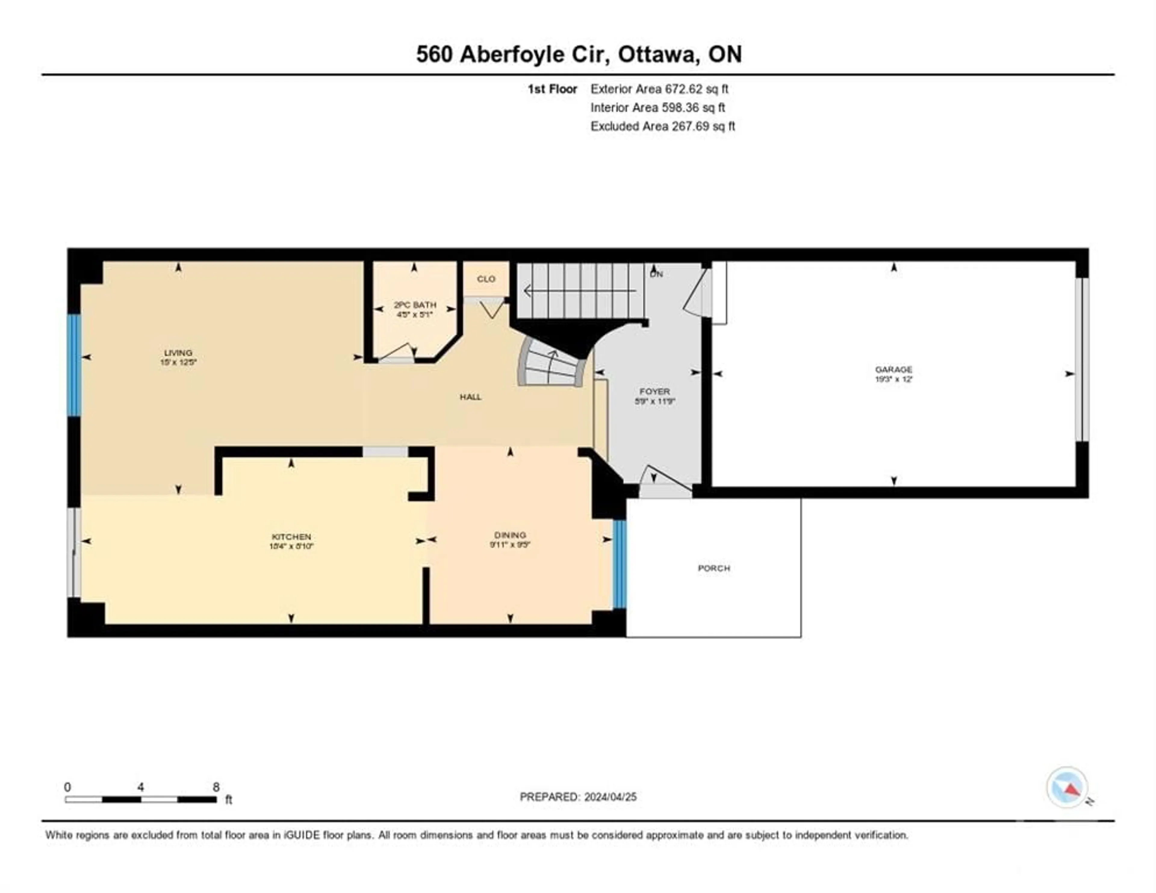Floor plan for 560 ABERFOYLE Cir, Ottawa Ontario K2K 3R3