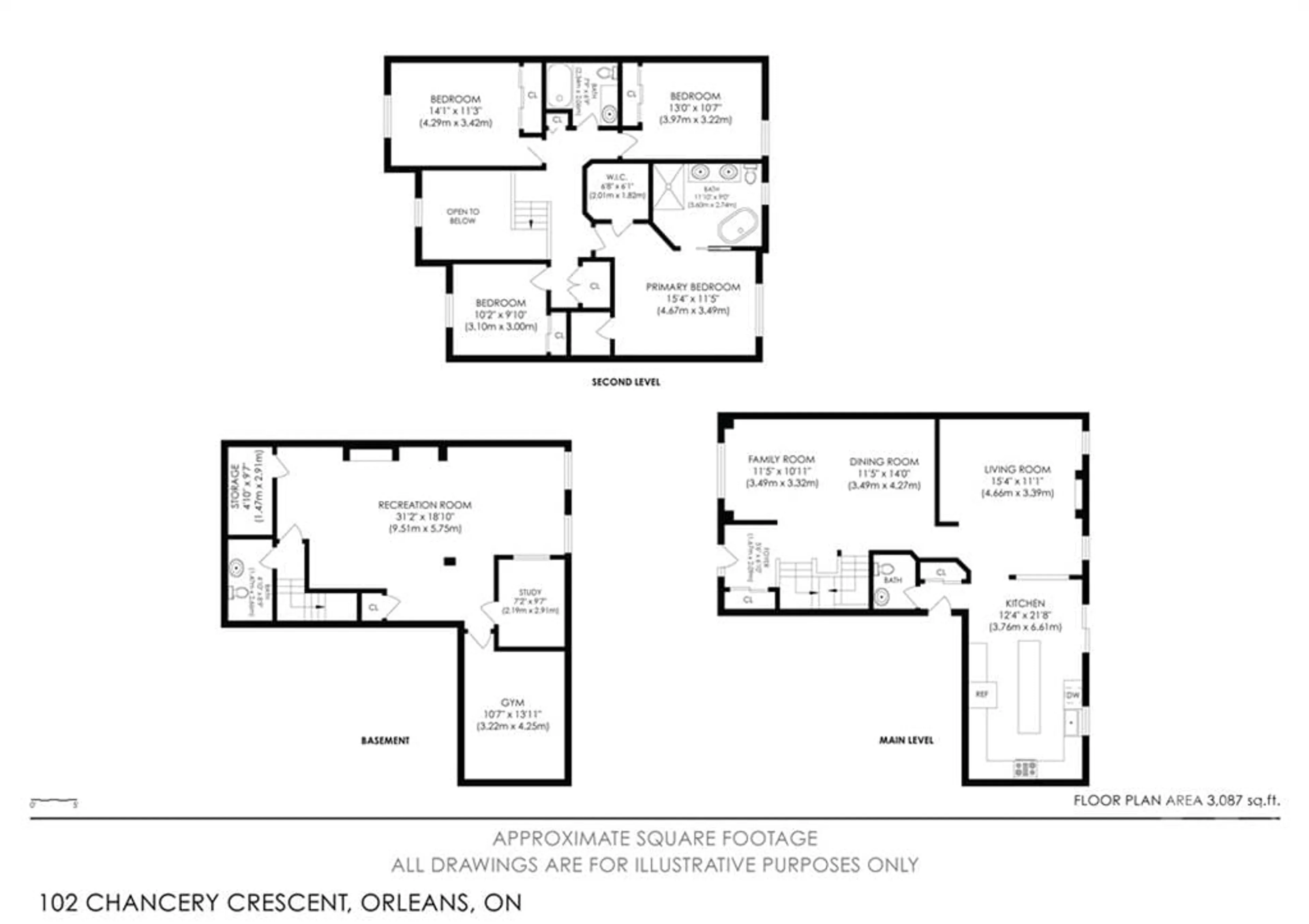 Floor plan for 102 CHANCERY Cres, Orleans Ontario K4A 4N3