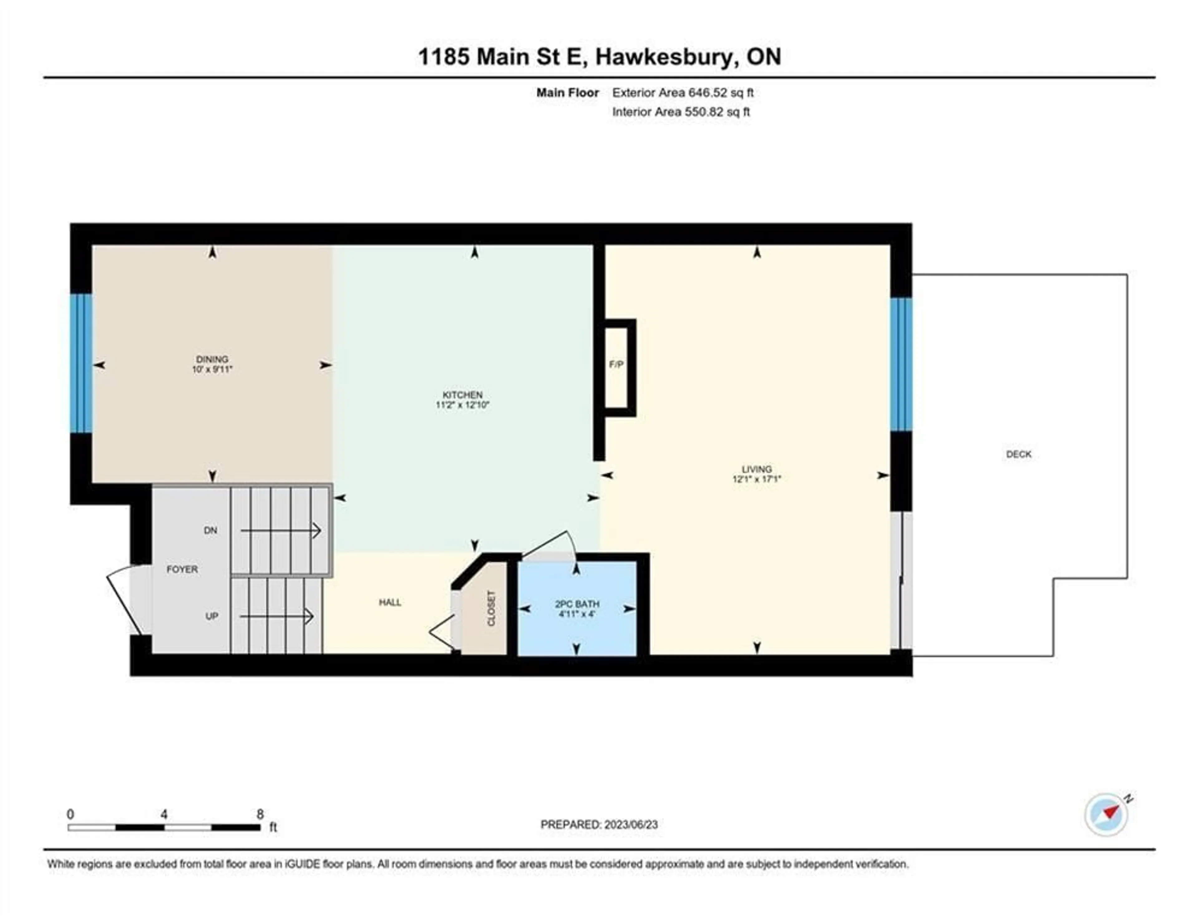 Floor plan for 1185-1187 MAIN St, Hawkesbury Ontario K6A 1B8