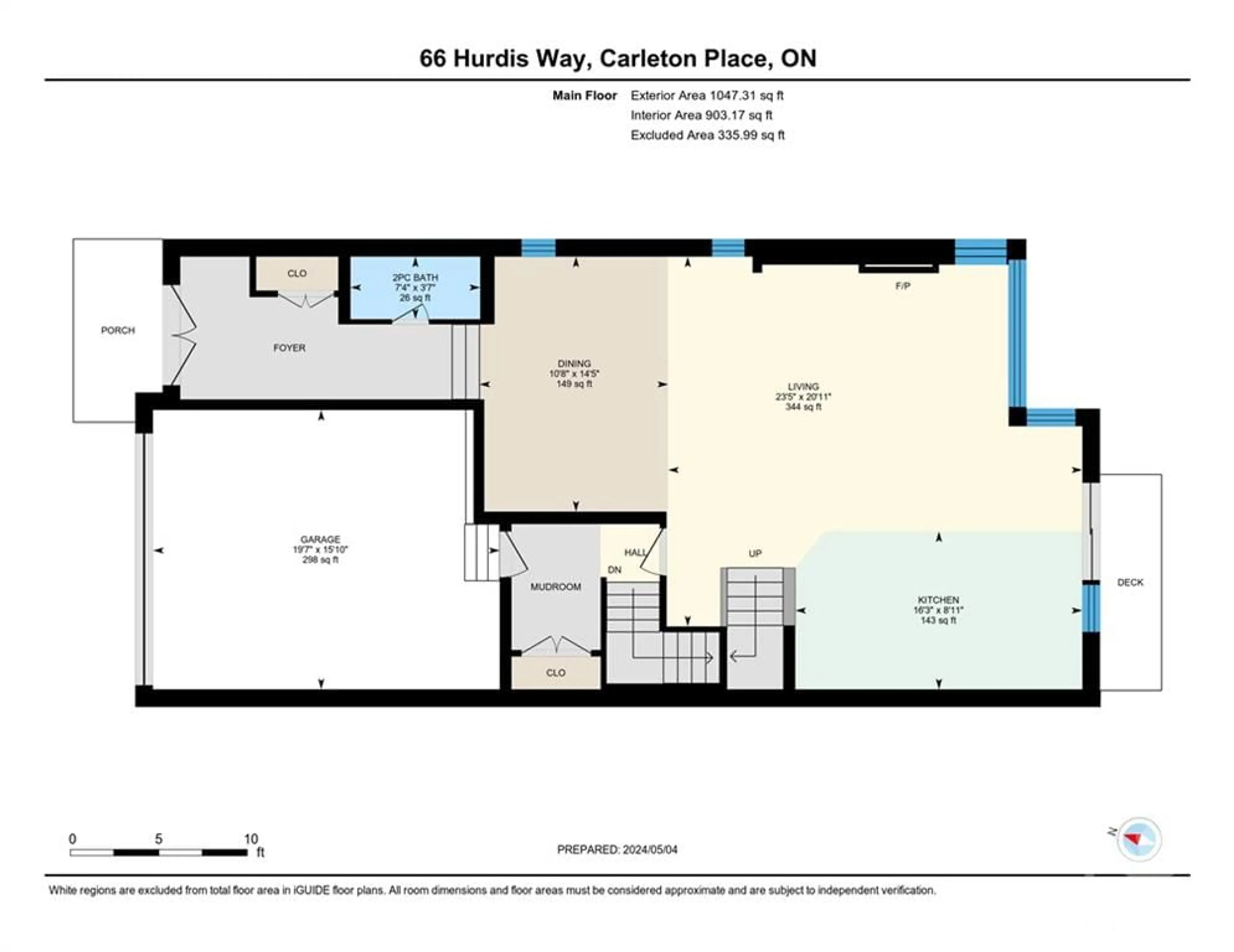 Floor plan for 66 HURDIS Way, Carleton Place Ontario K7C 0L3