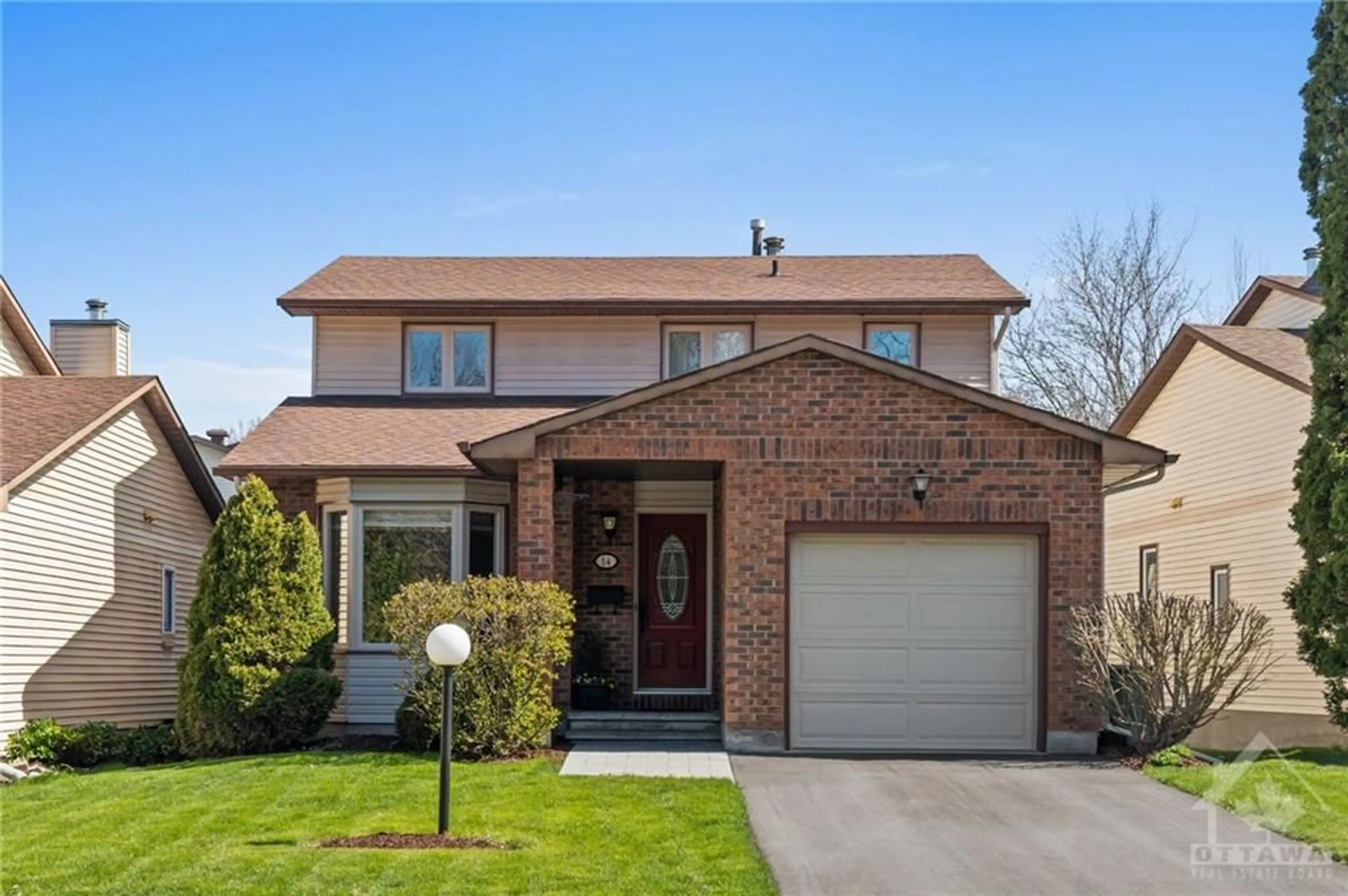 Home with brick exterior material for 14 SEWELL Way, Ottawa Ontario K2L 2W5