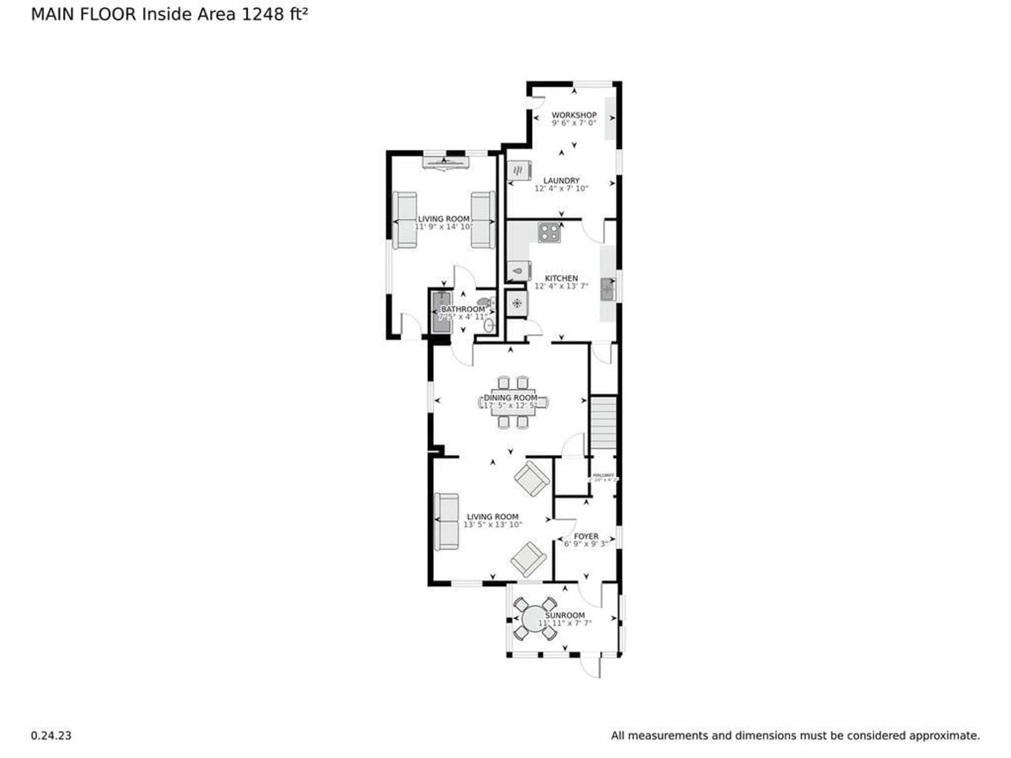 Floor plan for 5 HALLIDAY St, Brockville Ontario K6V 3N8