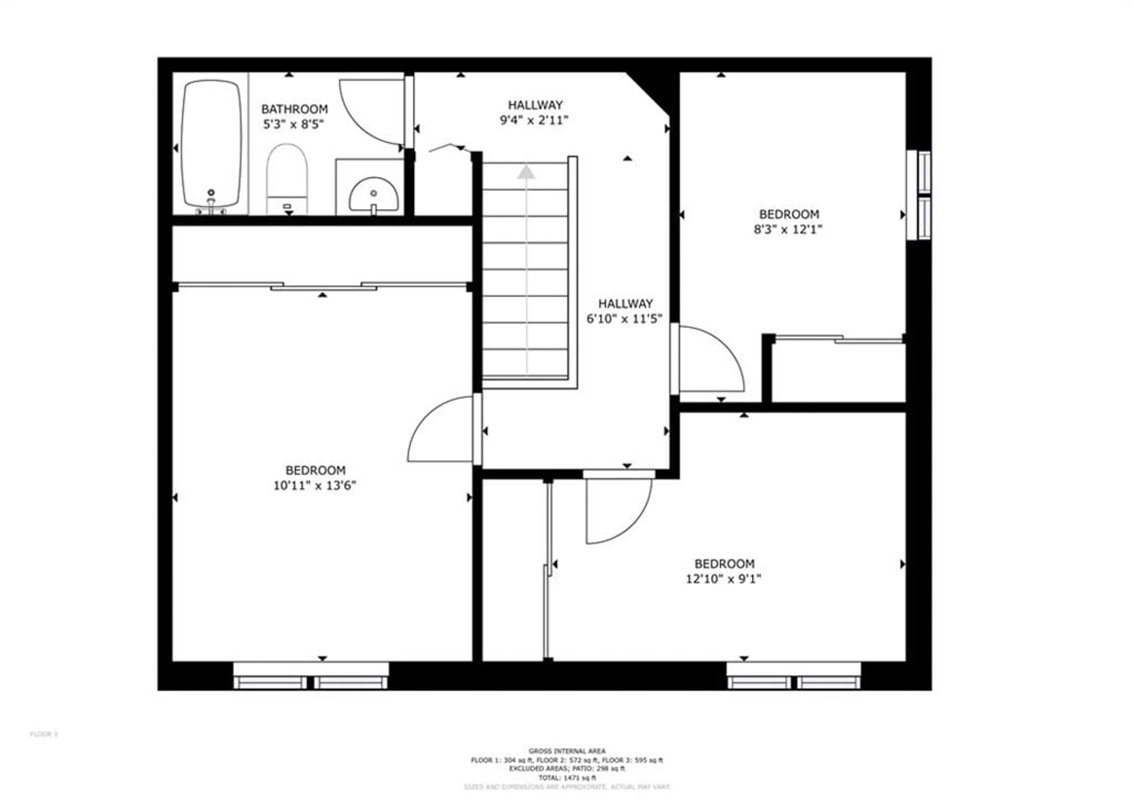 Floor plan for 1664 RODIN Way, Ottawa Ontario K1C 4Z2