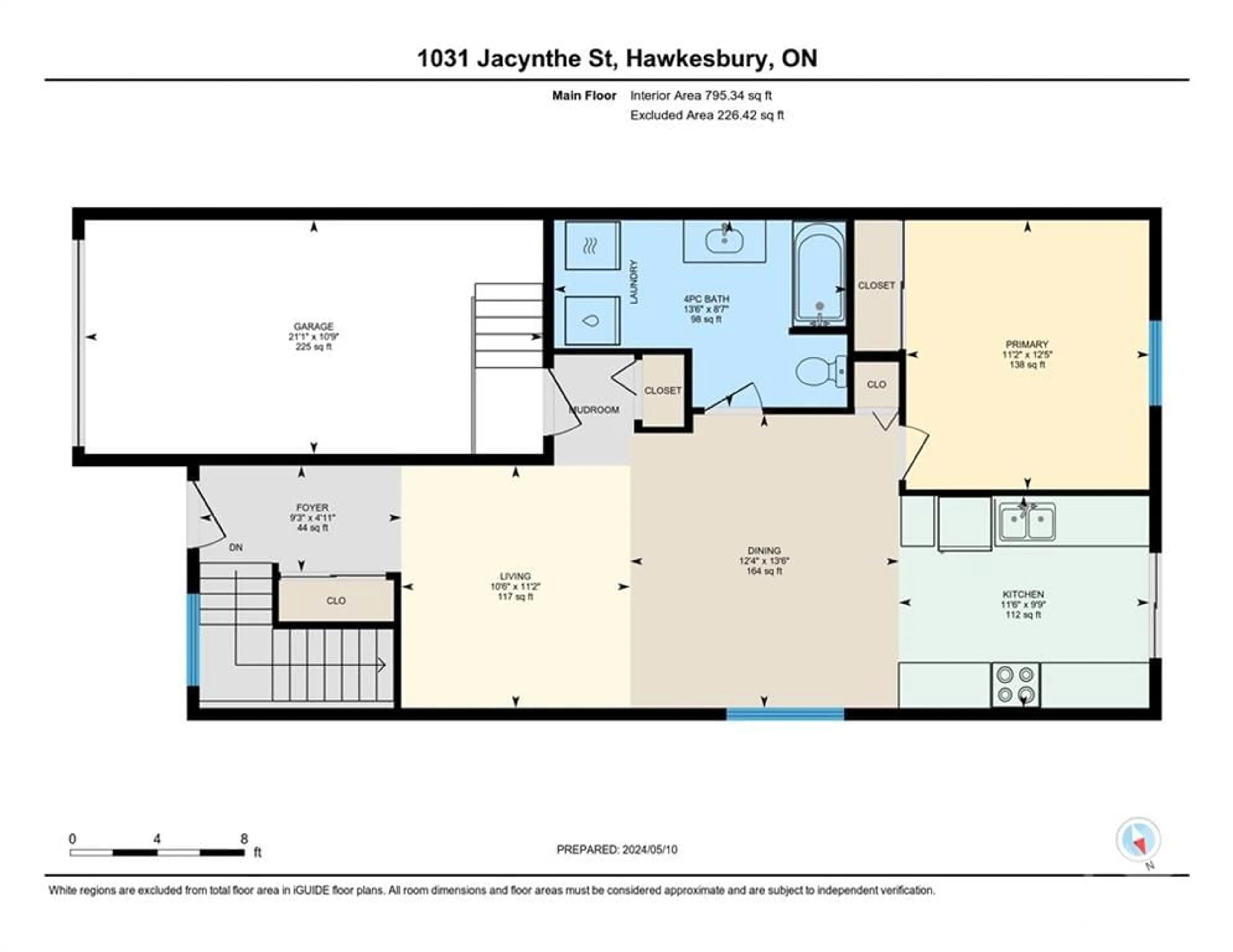 Floor plan for 1031 JACYNTHE St, Hawkesbury Ontario K6A 3V9