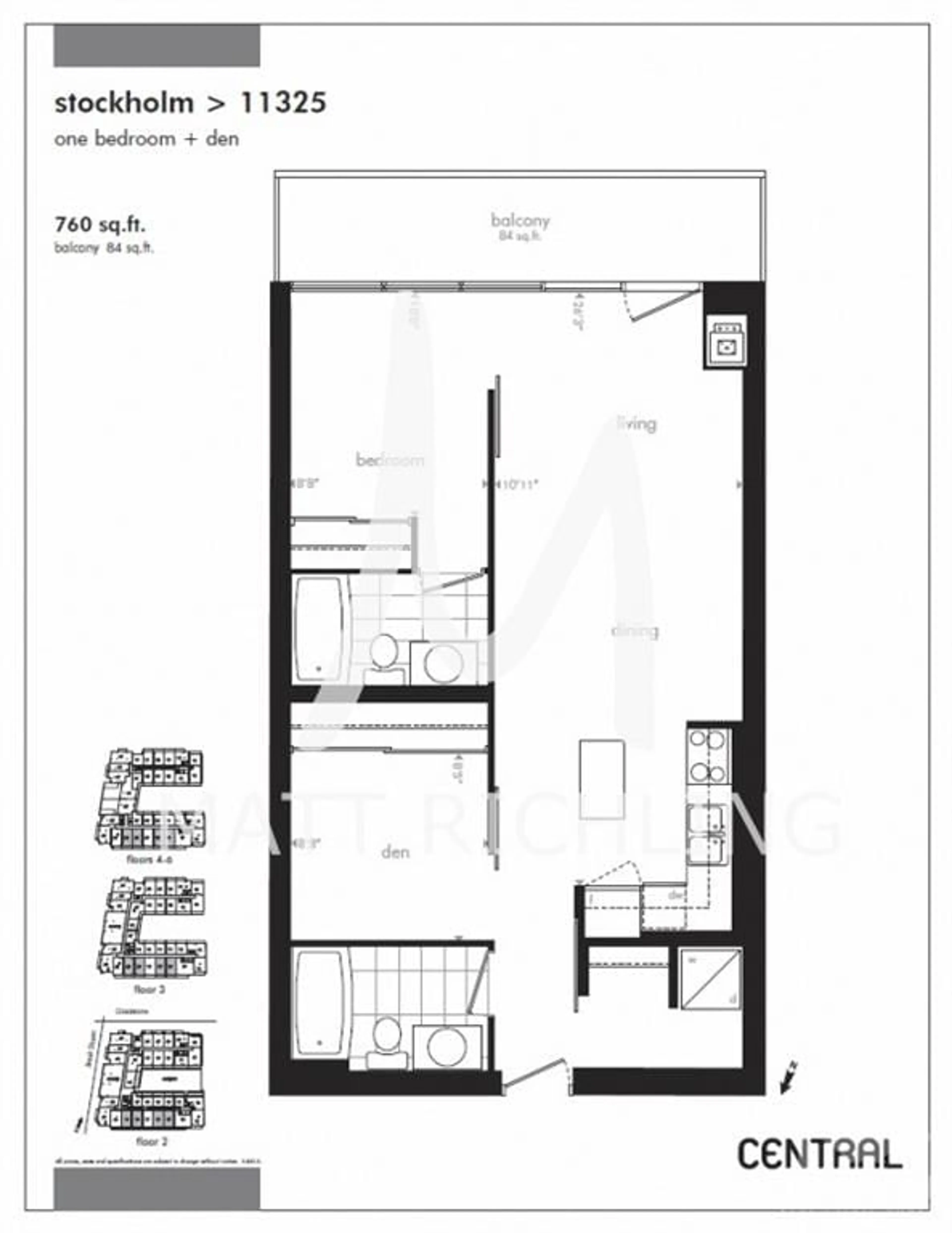 Floor plan for 349 MCLEOD St #422, Ottawa Ontario K2P 0S1
