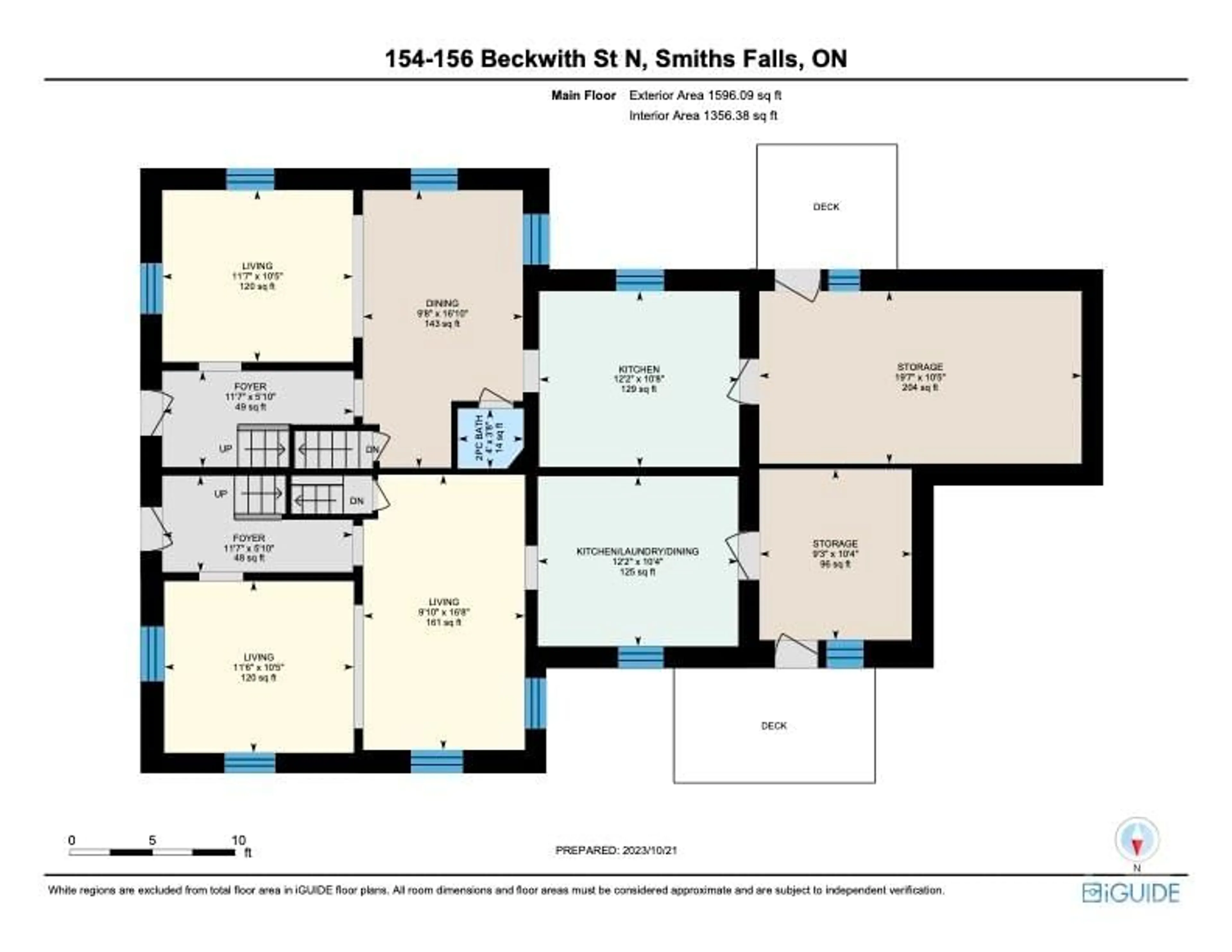 Floor plan for 154-156 BECKWITH St, Smiths Falls Ontario K7A 2C6