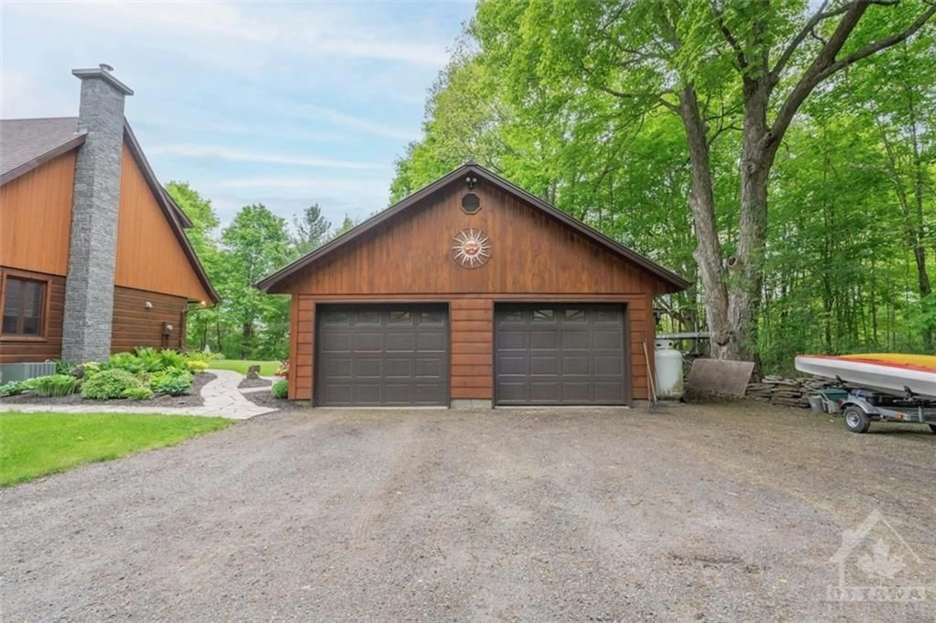 Indoor garage, wood floors for 3050 BLUE CHURCH Rd, Prescott Ontario K0E 1T0