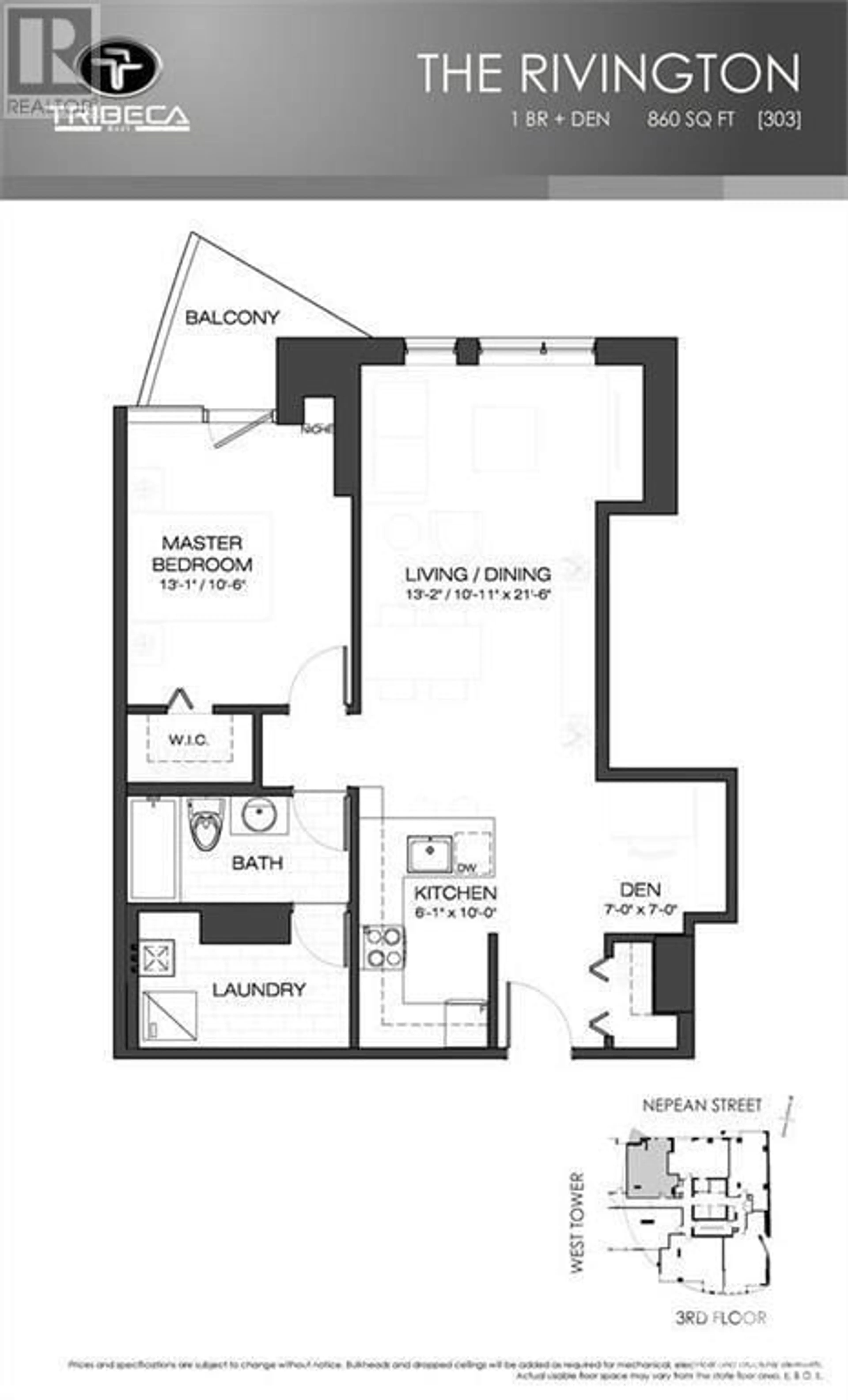 Floor plan for 40 NEPEAN St #303, Ottawa Ontario K2P 0X5