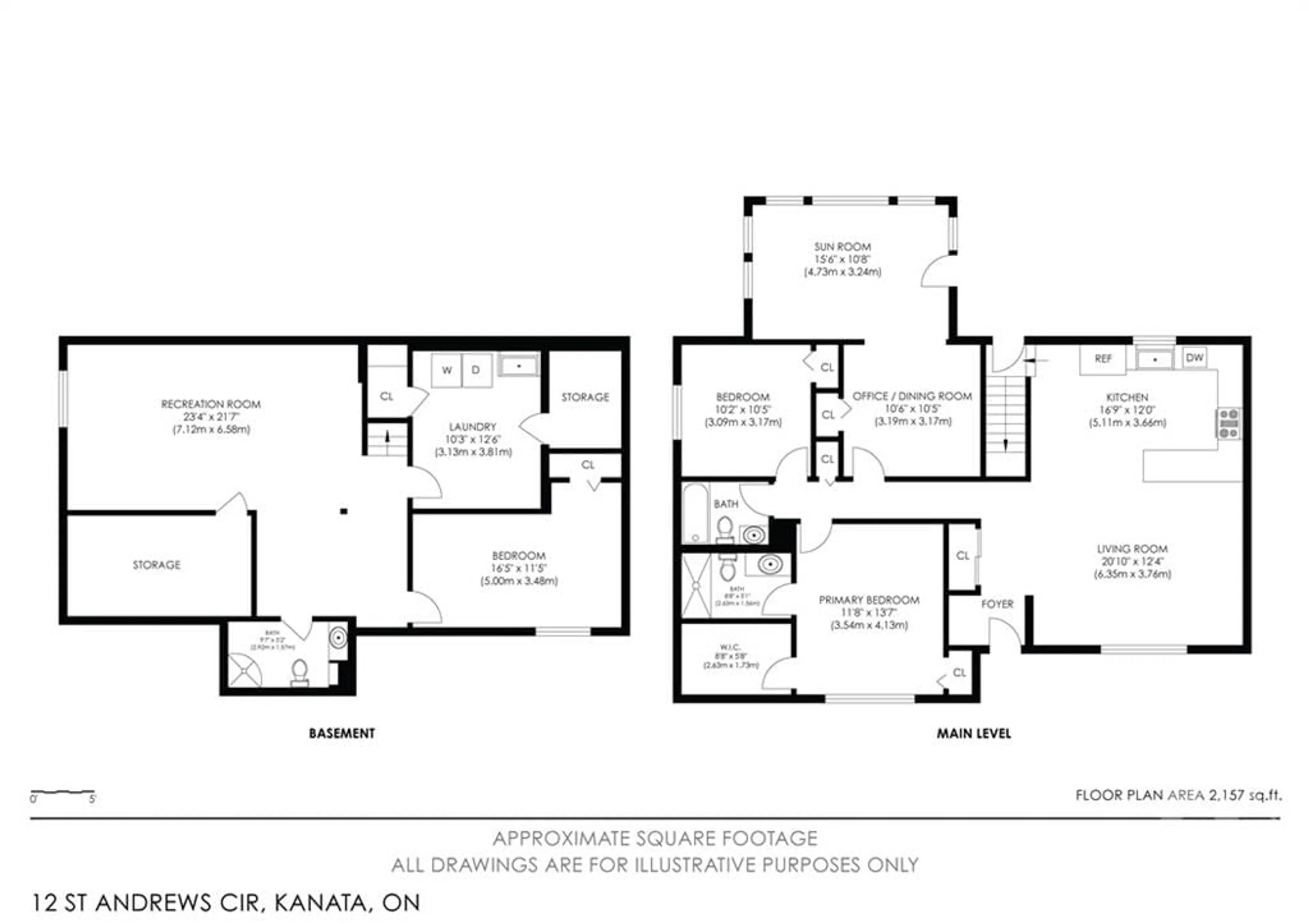 Floor plan for 12 ST ANDREWS Cir, Ottawa Ontario K2L 1L3