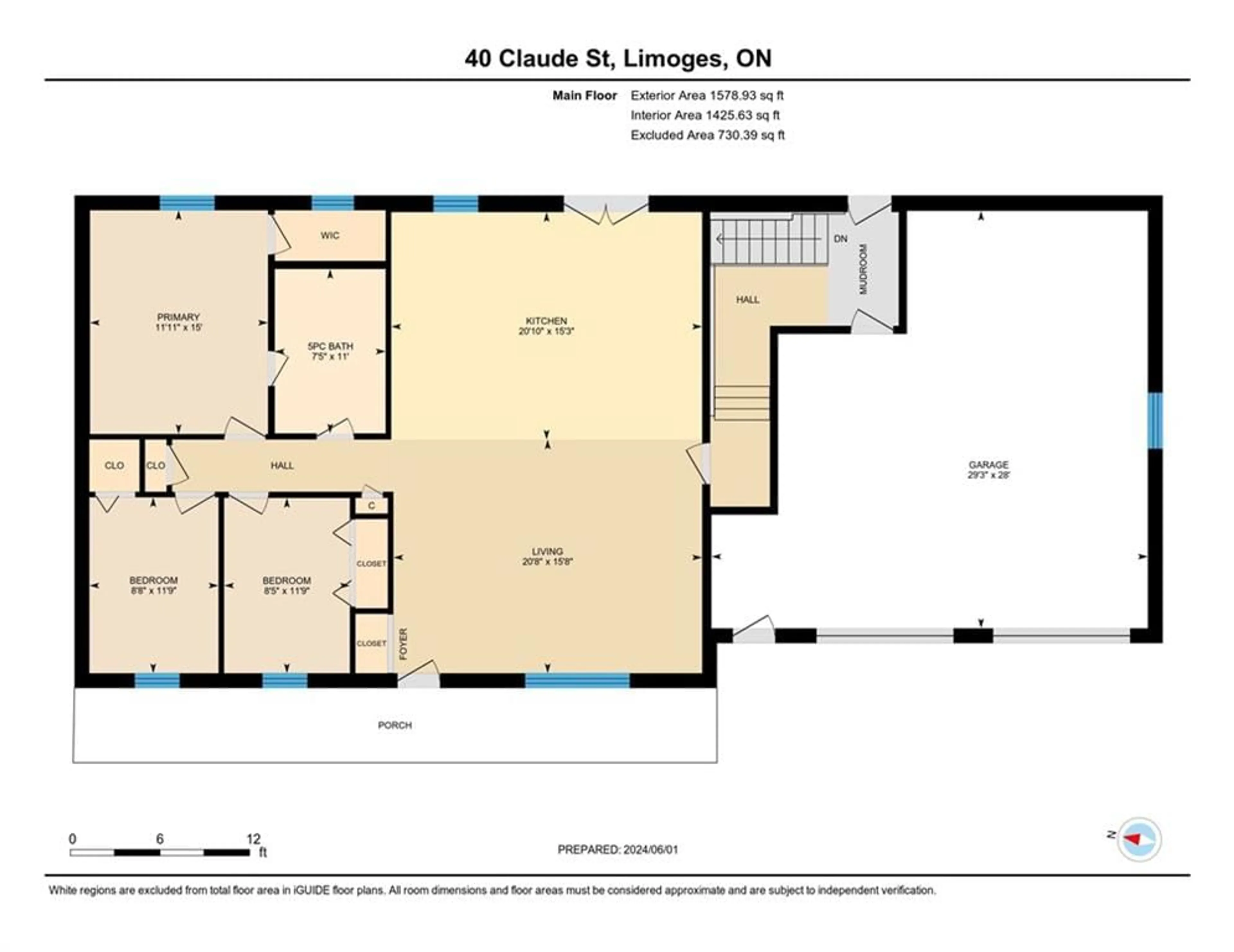 Floor plan for 40 CLAUDE St, Limoges Ontario K0A 2M0