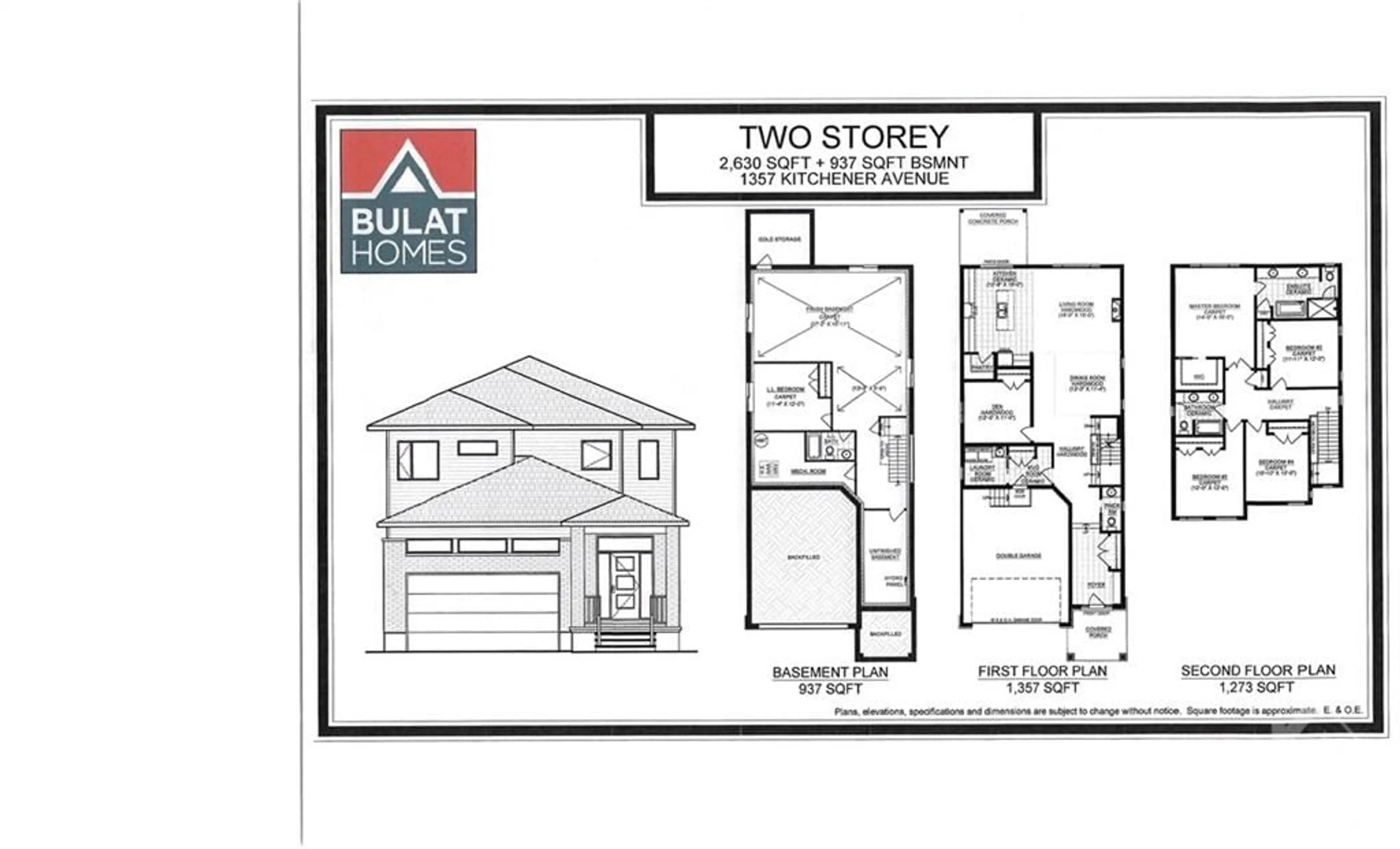 Floor plan for 1357 KITCHENER Ave, Ottawa Ontario K1V 6W1