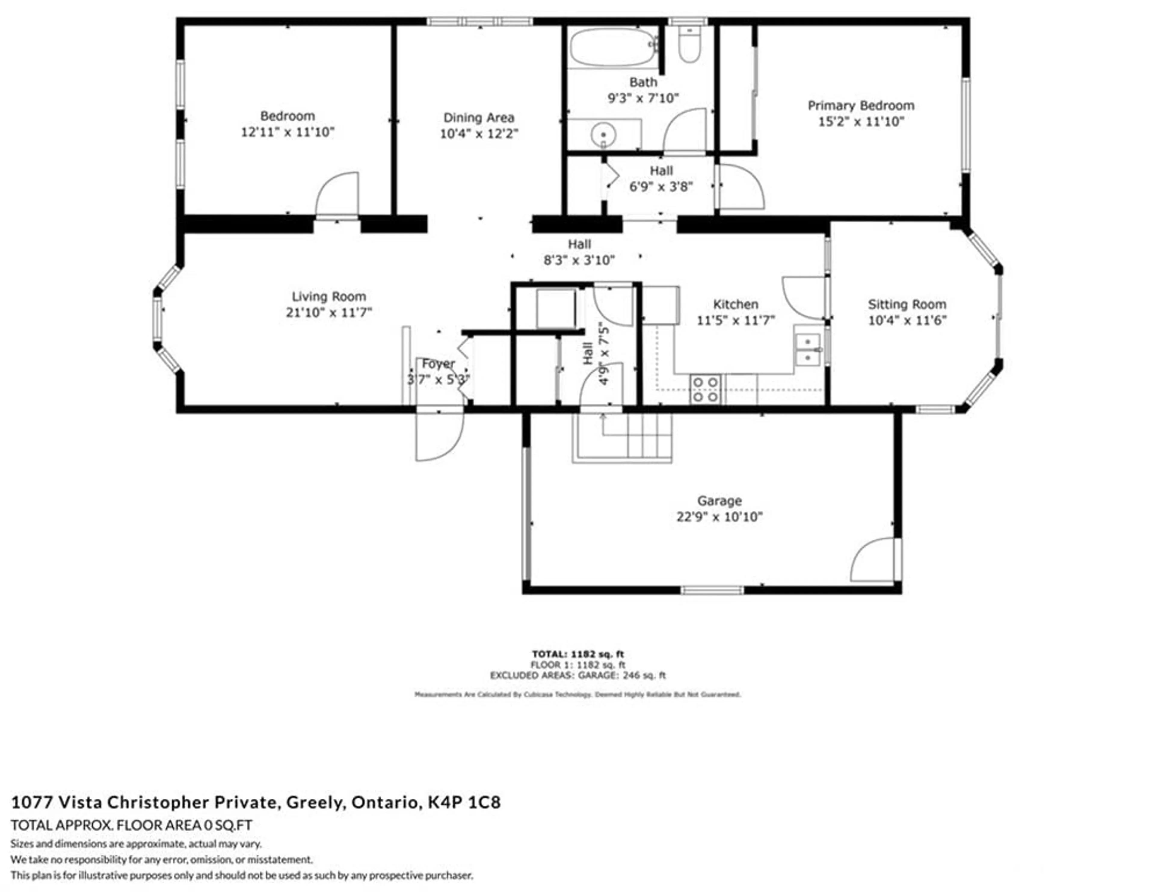 Floor plan for 1077 VISTA CHRISTOPHER Pvt, Ottawa Ontario K4P 1C8