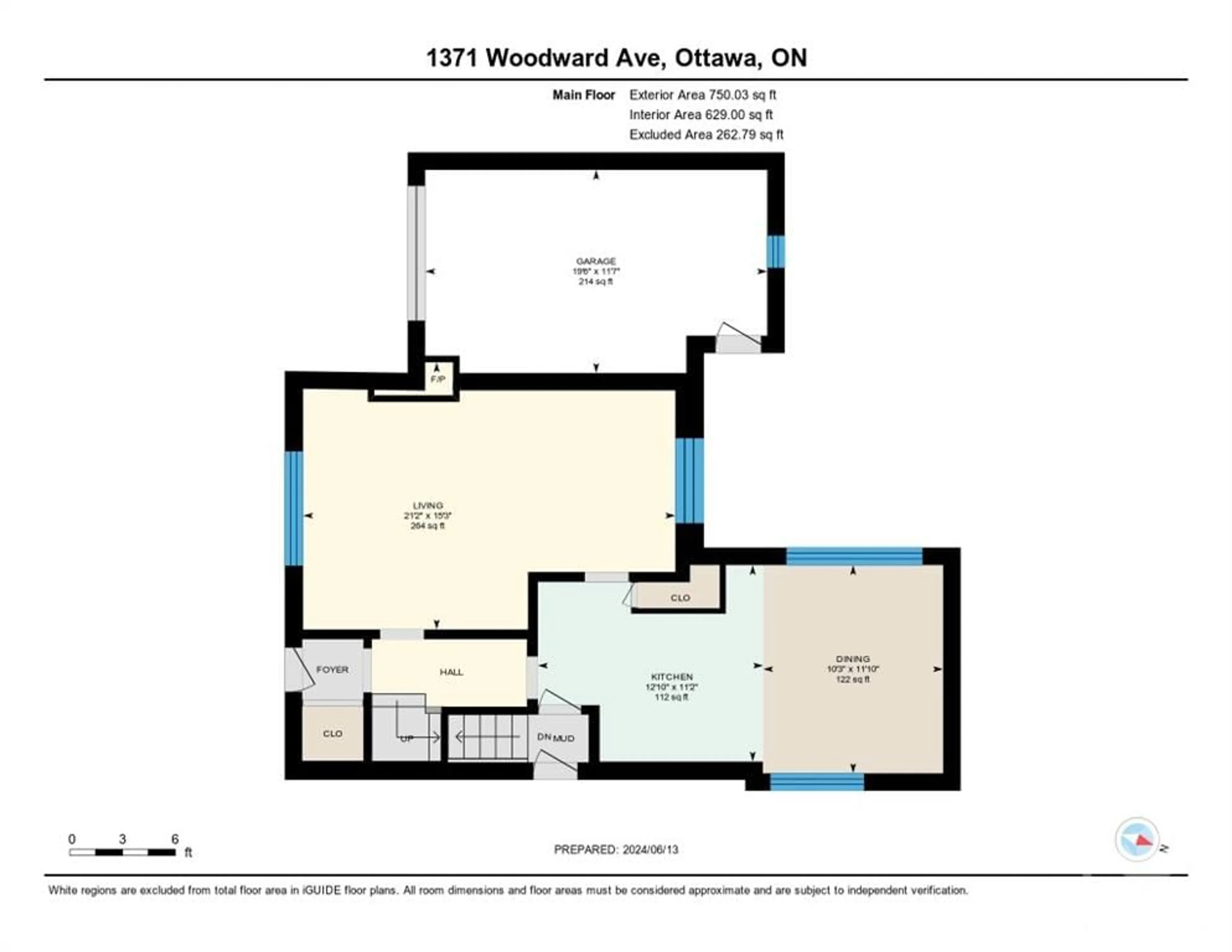 Floor plan for 1371 WOODWARD Ave, Ottawa Ontario K1Z 7V7