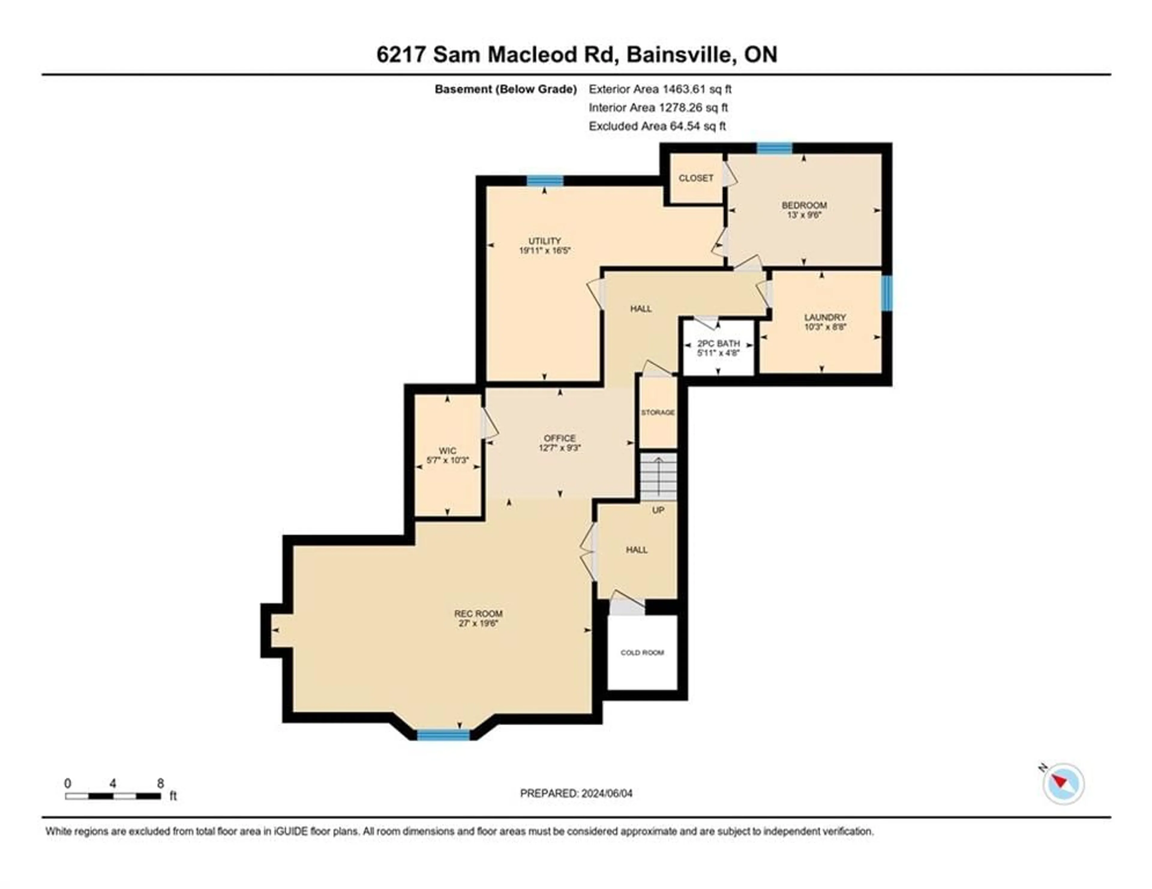 Floor plan for 6217 SAM MACLEOD Rd, Bainsville Ontario K0C 1E0