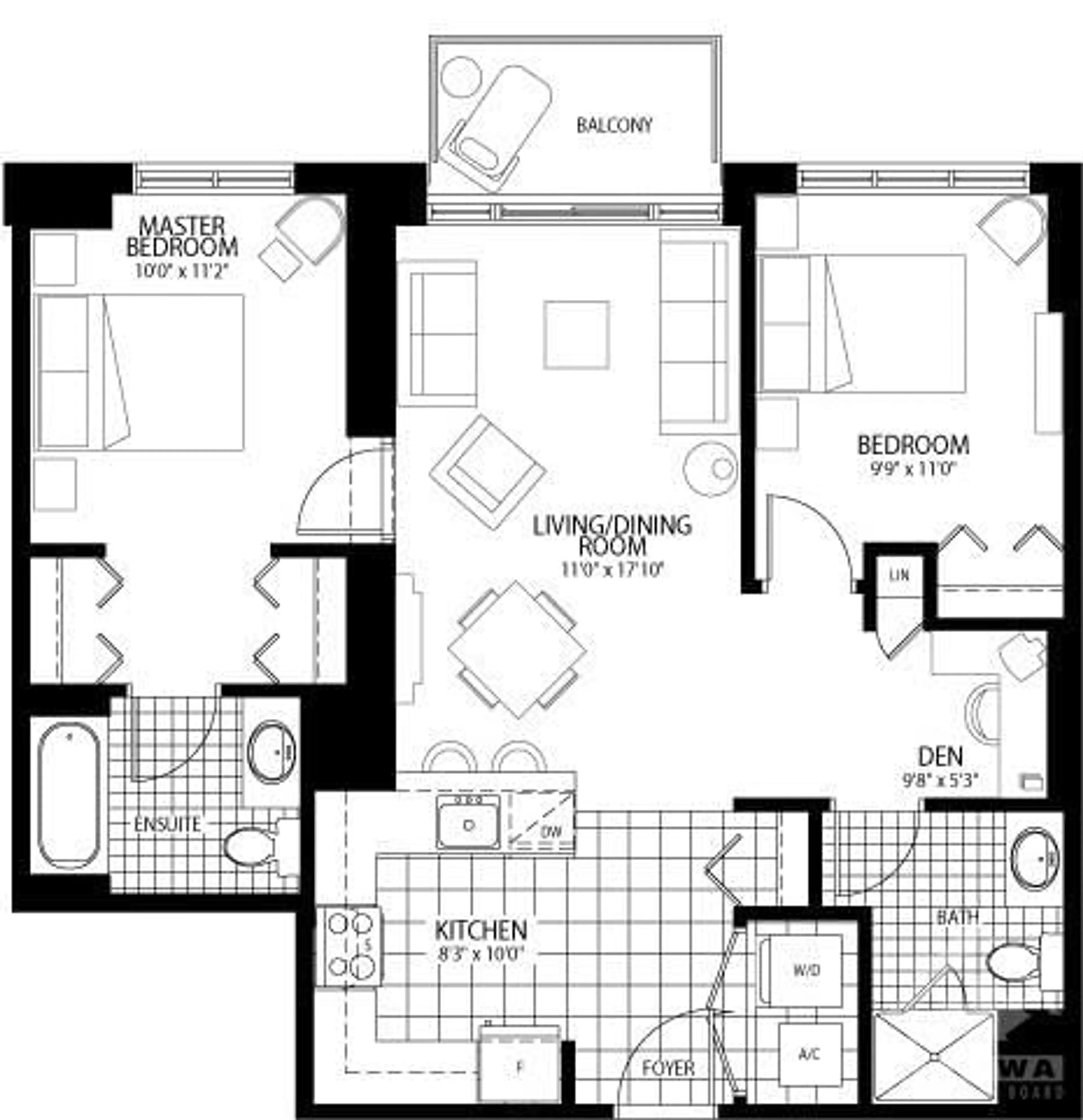 Floor plan for 242 RIDEAU St #1902, Ottawa Ontario K1N 0B7